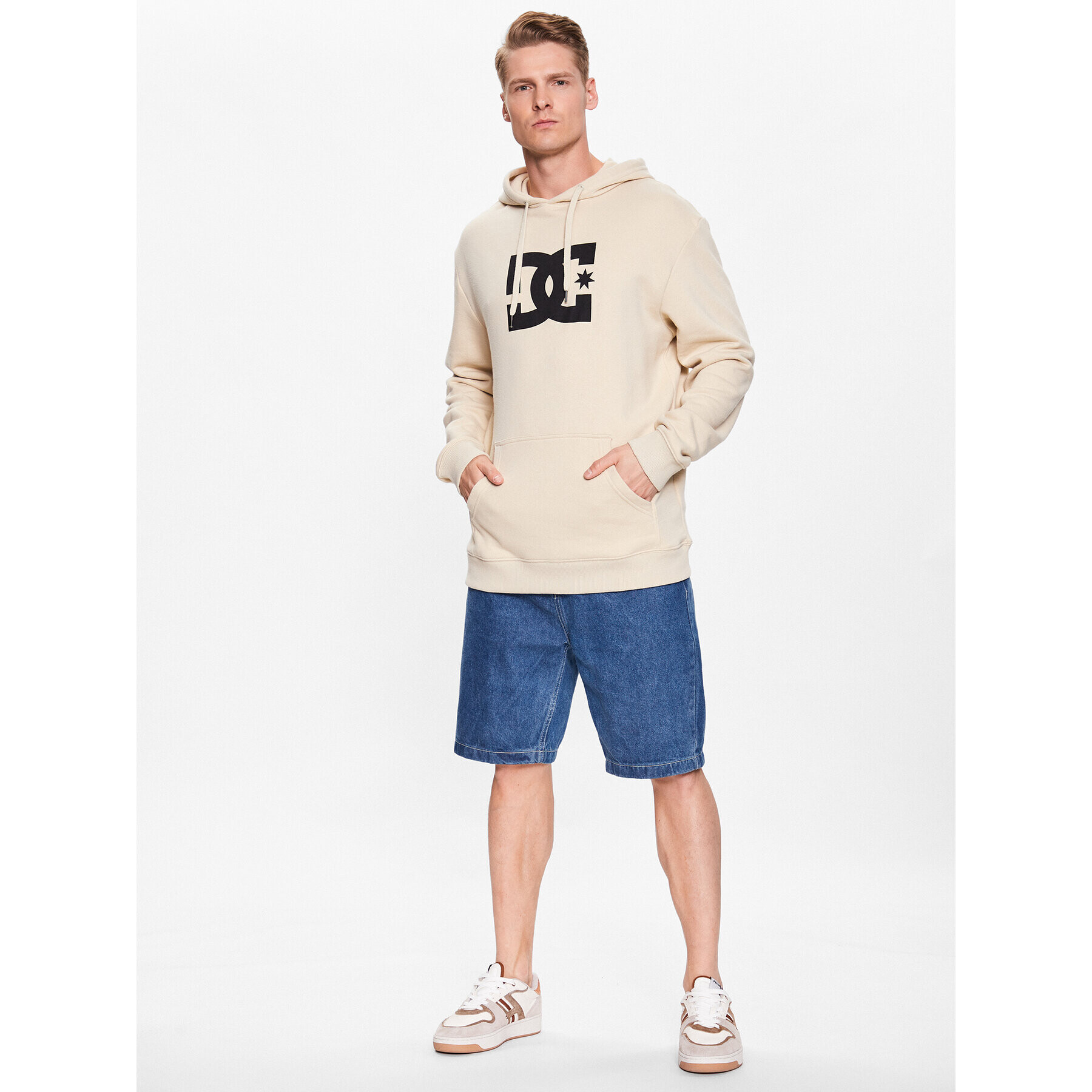 DC Bluză ADYSF03099 Bej Relaxed Fit - Pled.ro