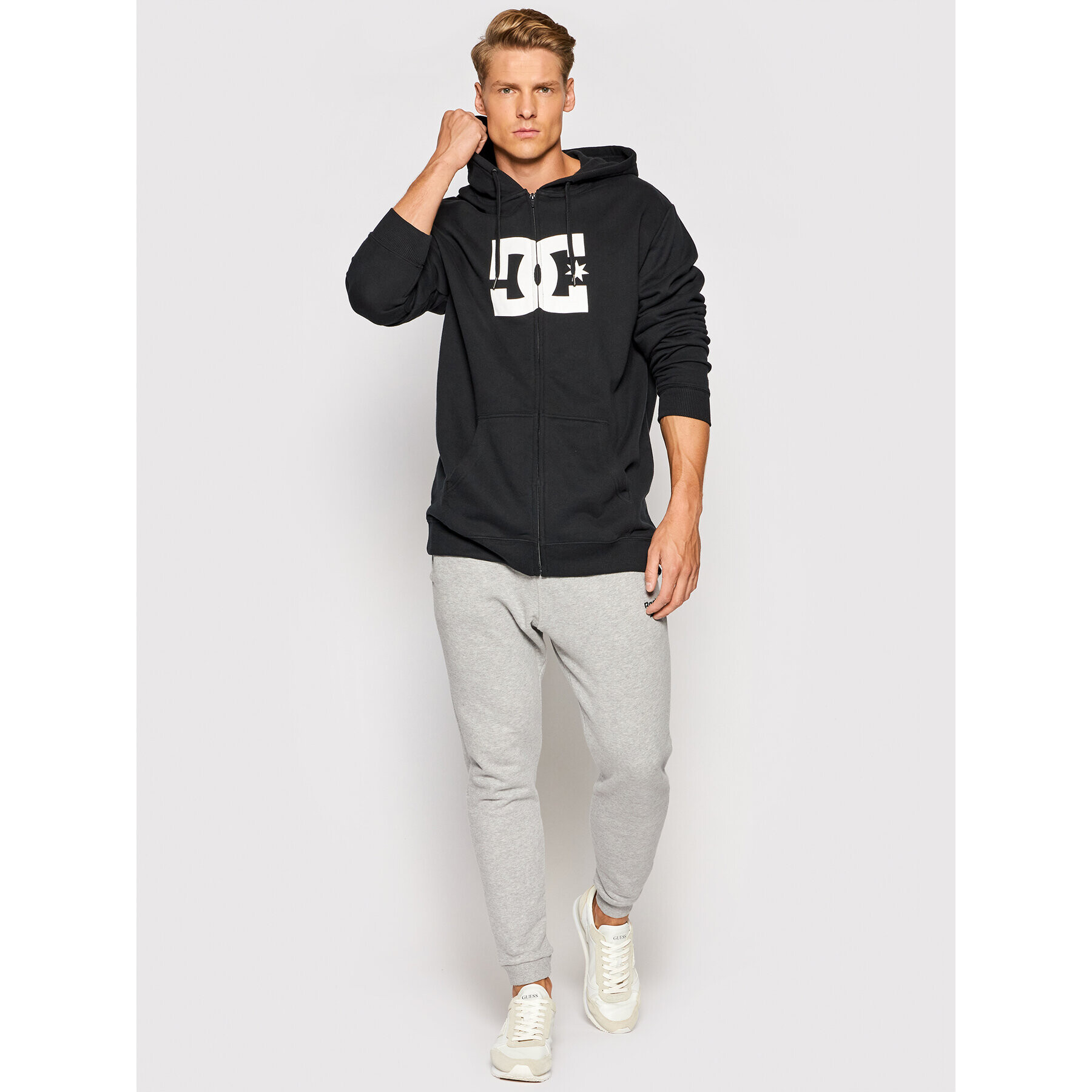 DC Bluză Star Zip-Up ADYSF03078 Negru Regular Fit - Pled.ro