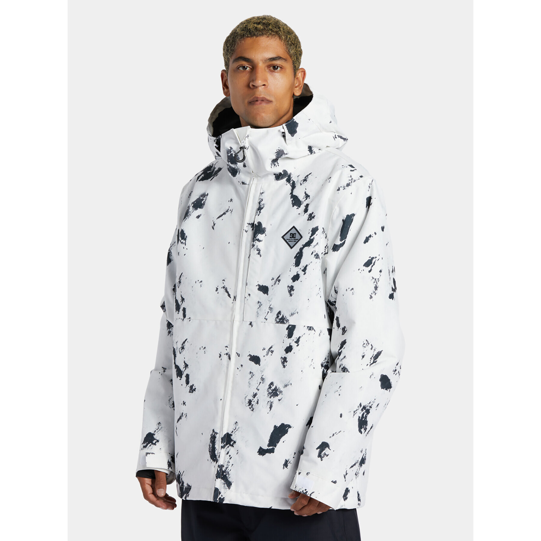 DC Geacă pentru snowboard Basis Print Snjt ADYTJ03064 Alb Regular Fit - Pled.ro