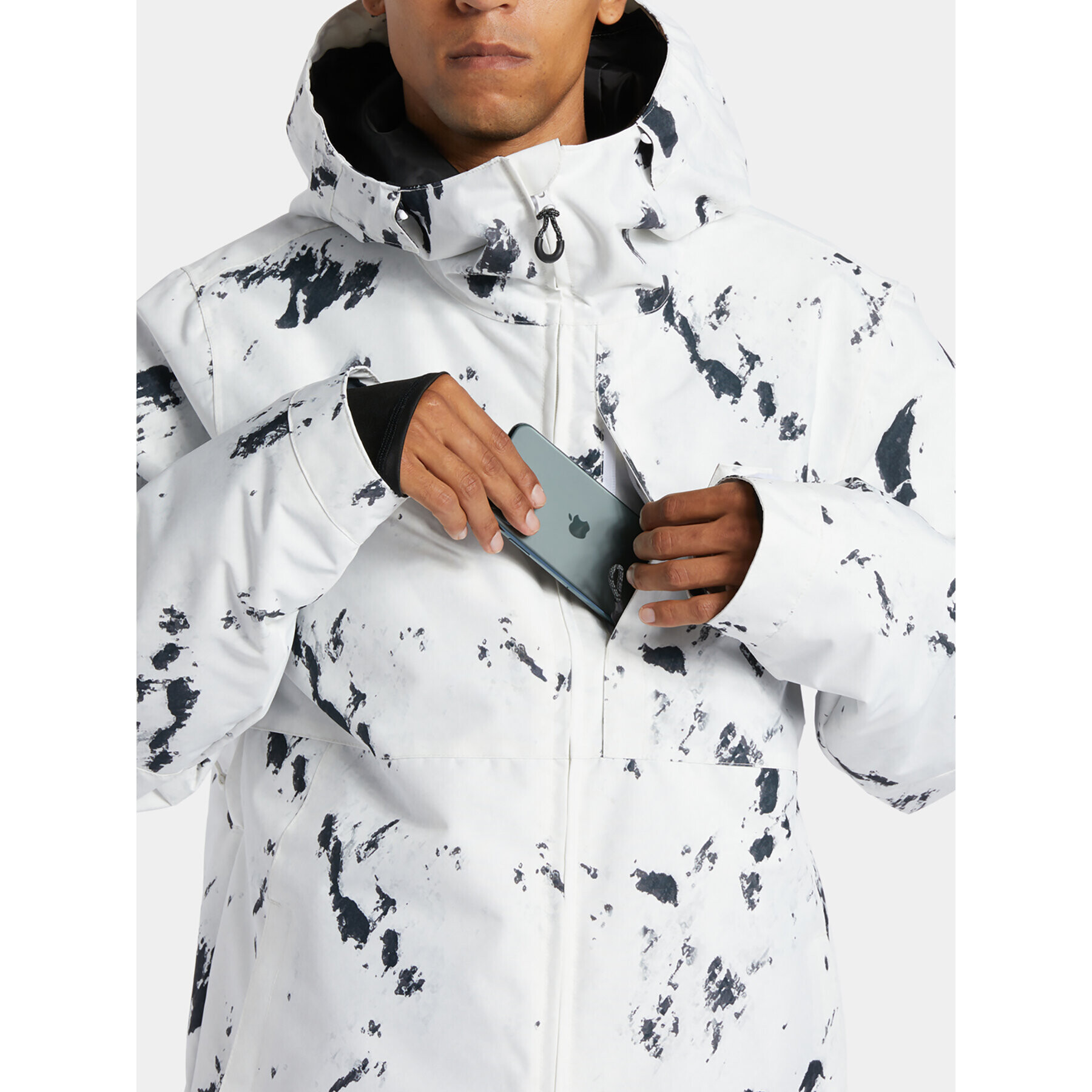 DC Geacă pentru snowboard Basis Print Snjt ADYTJ03064 Alb Regular Fit - Pled.ro