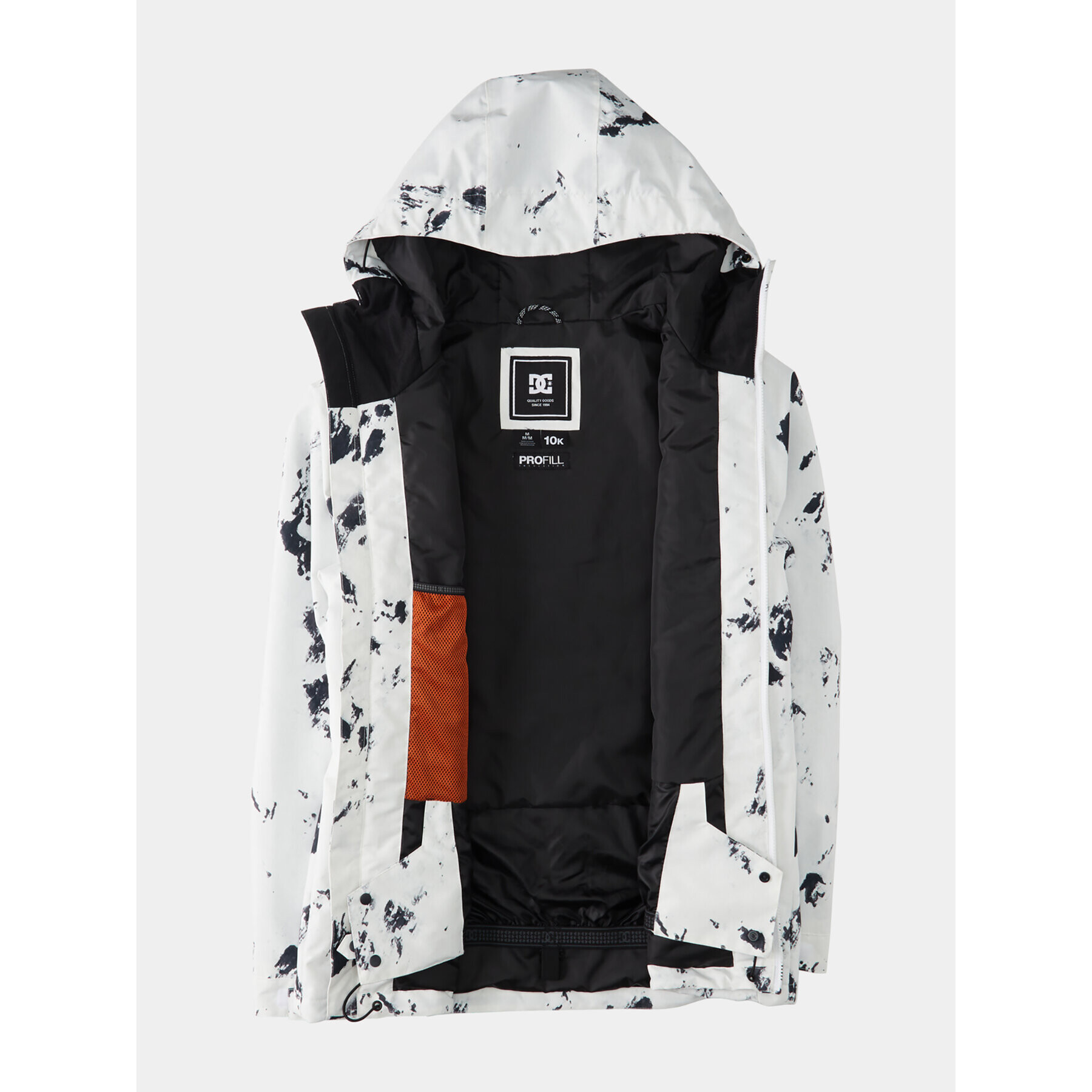 DC Geacă pentru snowboard Basis Print Snjt ADYTJ03064 Alb Regular Fit - Pled.ro