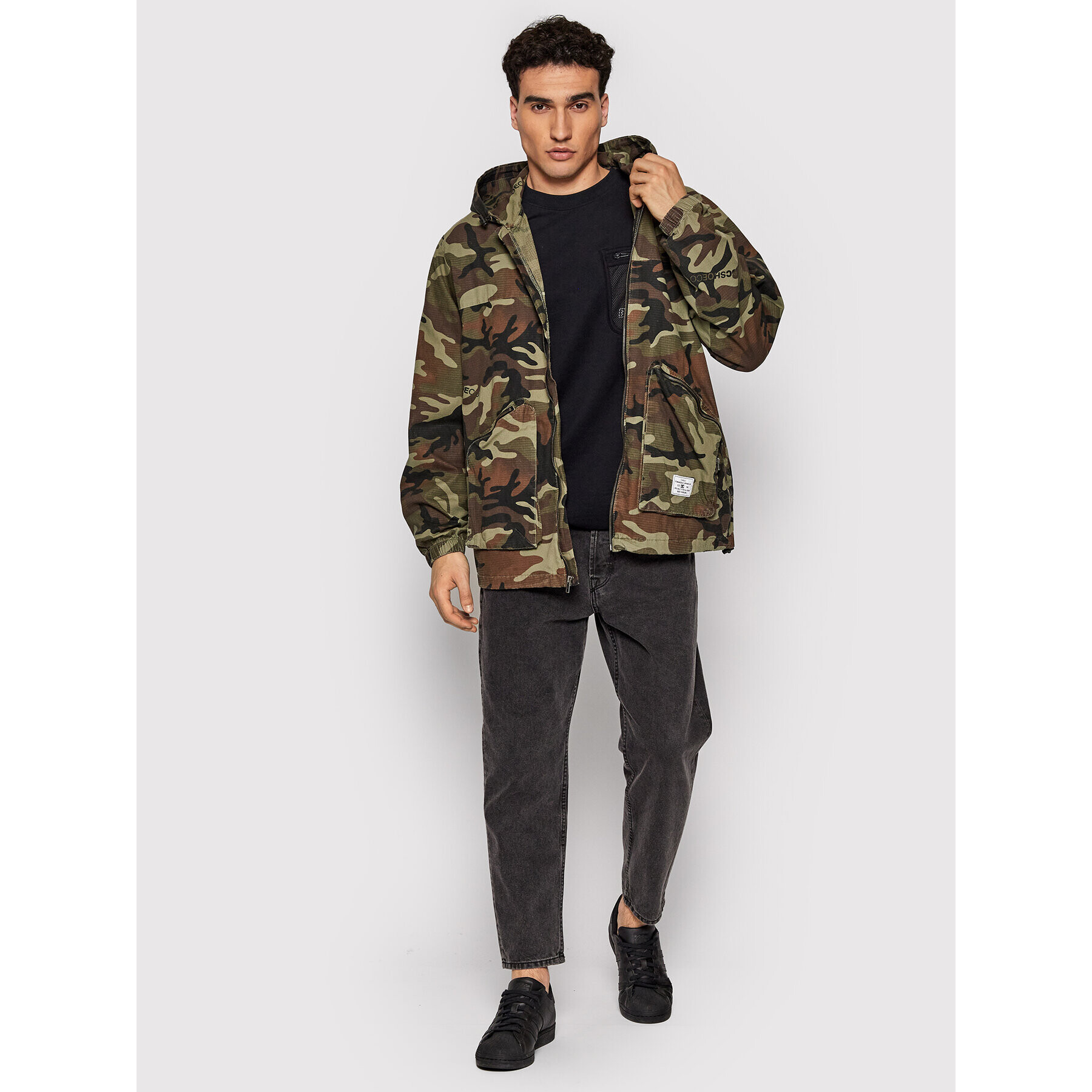 DC Geacă Woodland Camo ADYJK03143 Verde Regular Fit - Pled.ro