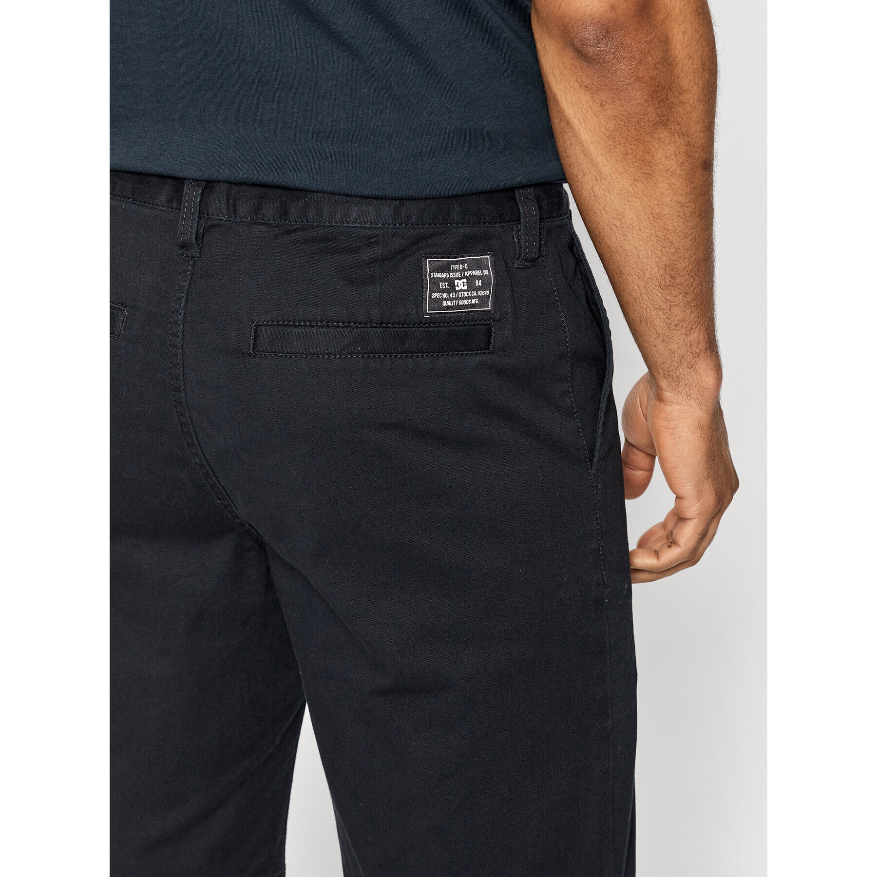 DC Pantalon scurți din material Worker ADYWS03063 Negru Regular Fit - Pled.ro