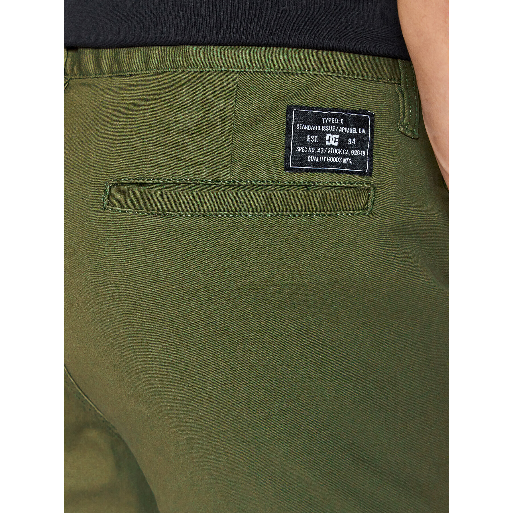 DC Pantalon scurți din material Worker ADYWS03063 Verde Regular Fit - Pled.ro