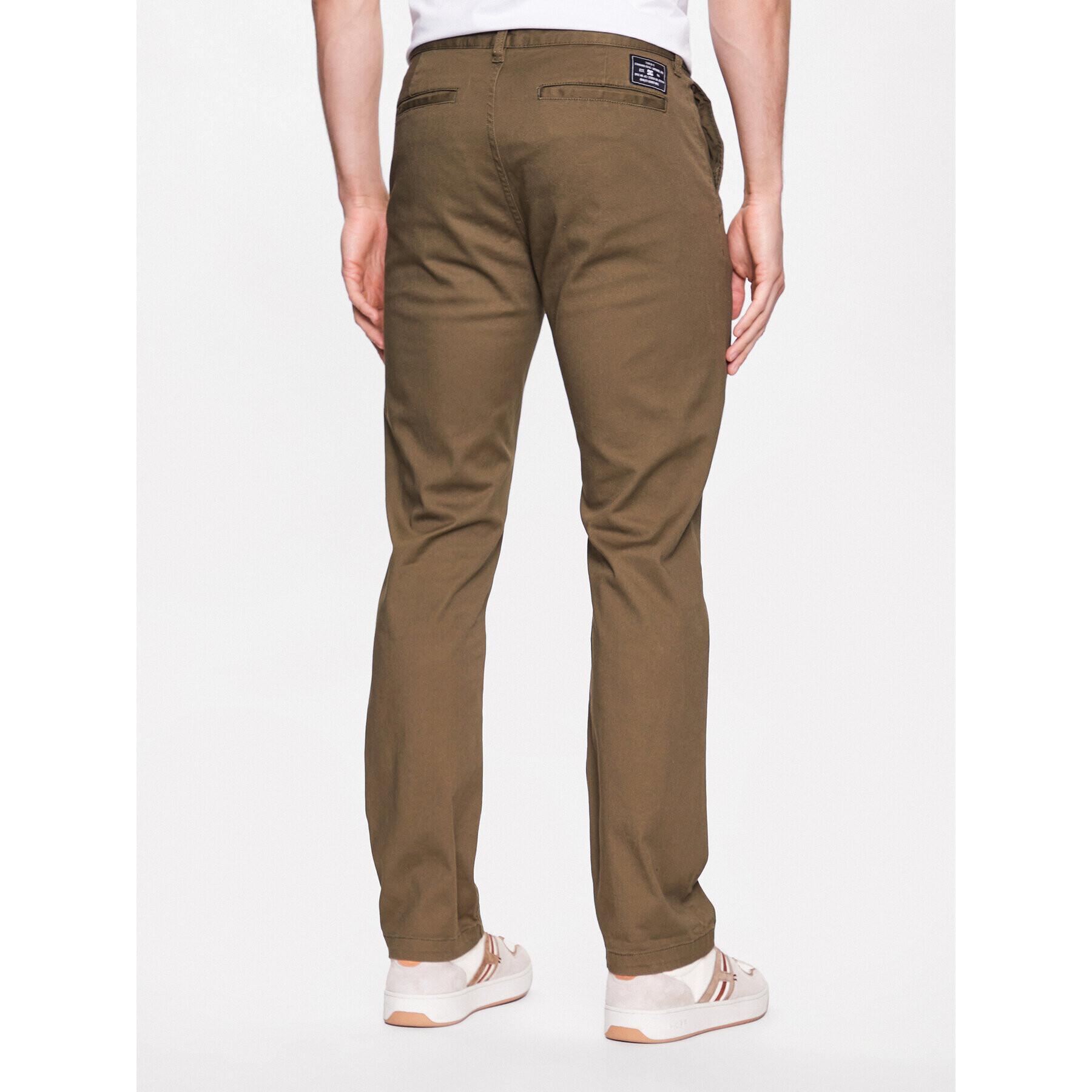 DC Pantaloni din material Worker ADYNP03073 Kaki Straight Fit - Pled.ro