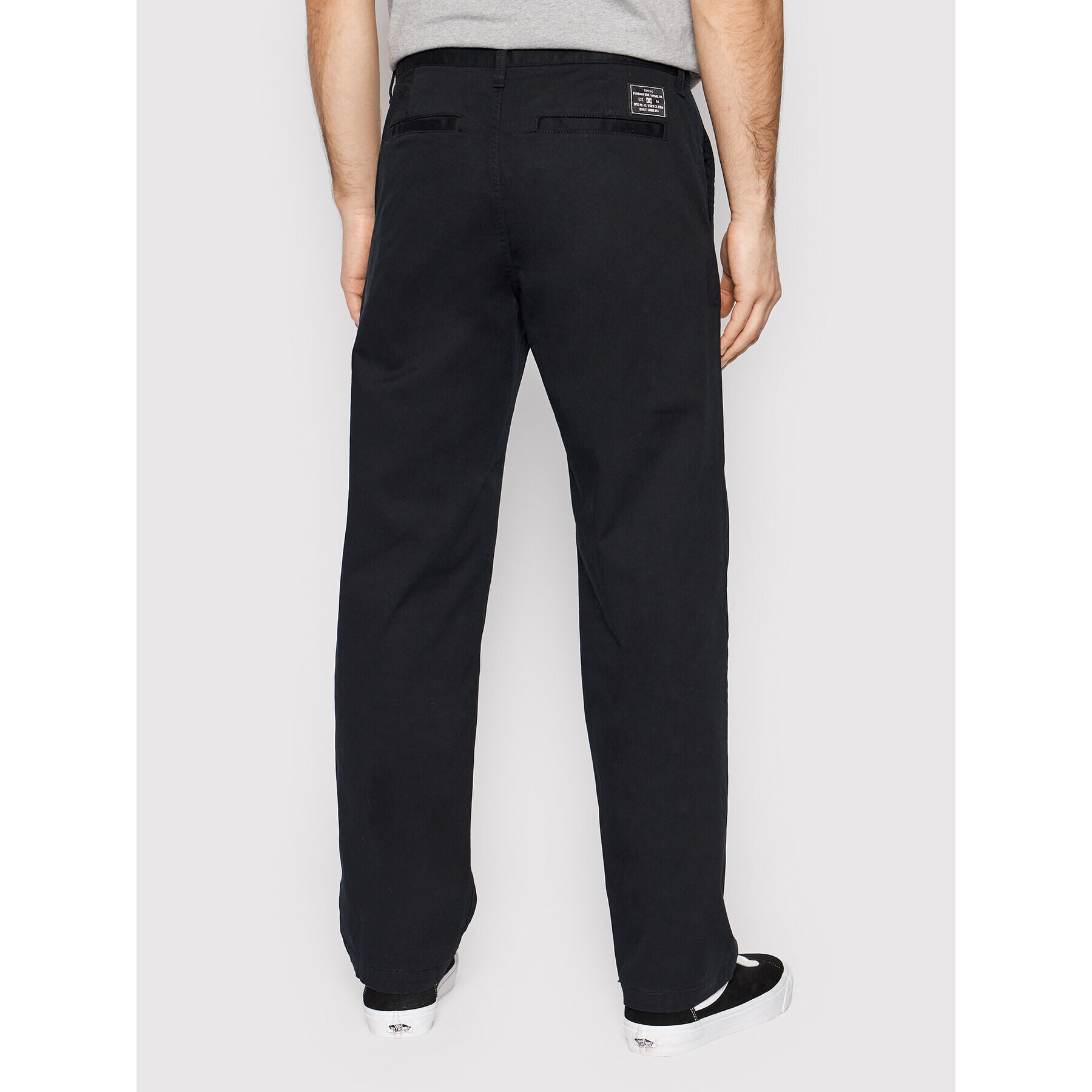 DC Pantaloni din material Worker ADYNP03076 Negru Relaxed Fit - Pled.ro