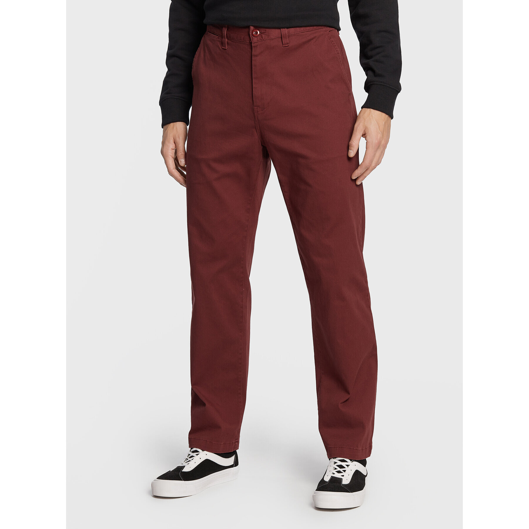 DC Pantaloni din material Worker ADYNP03076 Vișiniu Relaxed Fit - Pled.ro