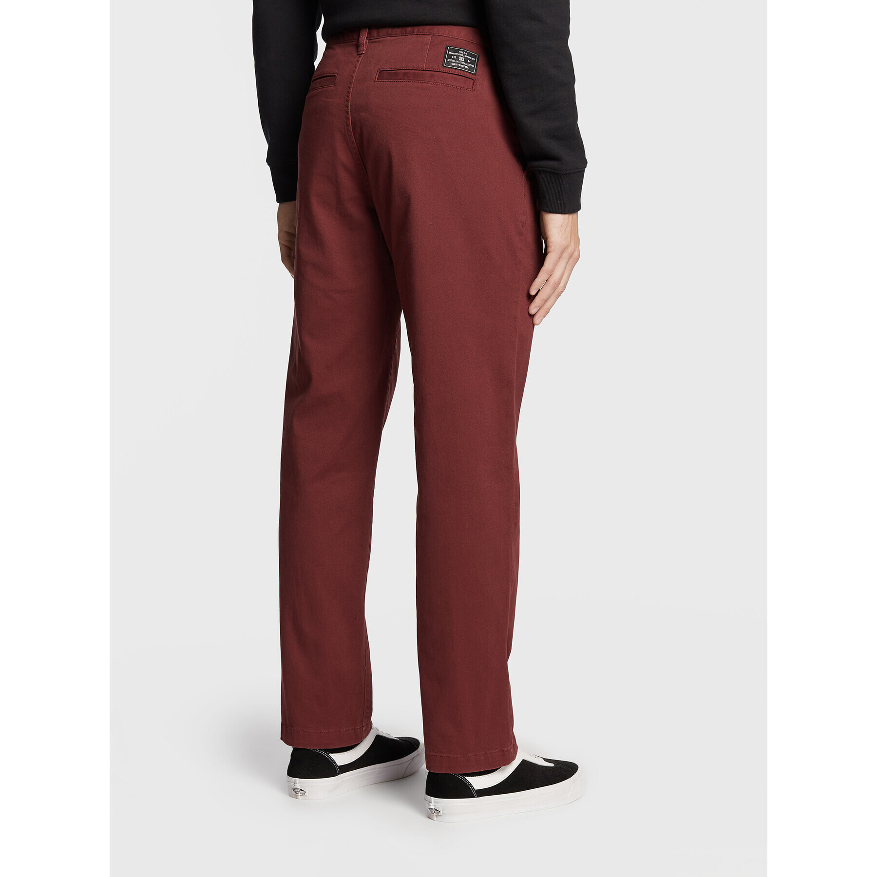 DC Pantaloni din material Worker ADYNP03076 Vișiniu Relaxed Fit - Pled.ro