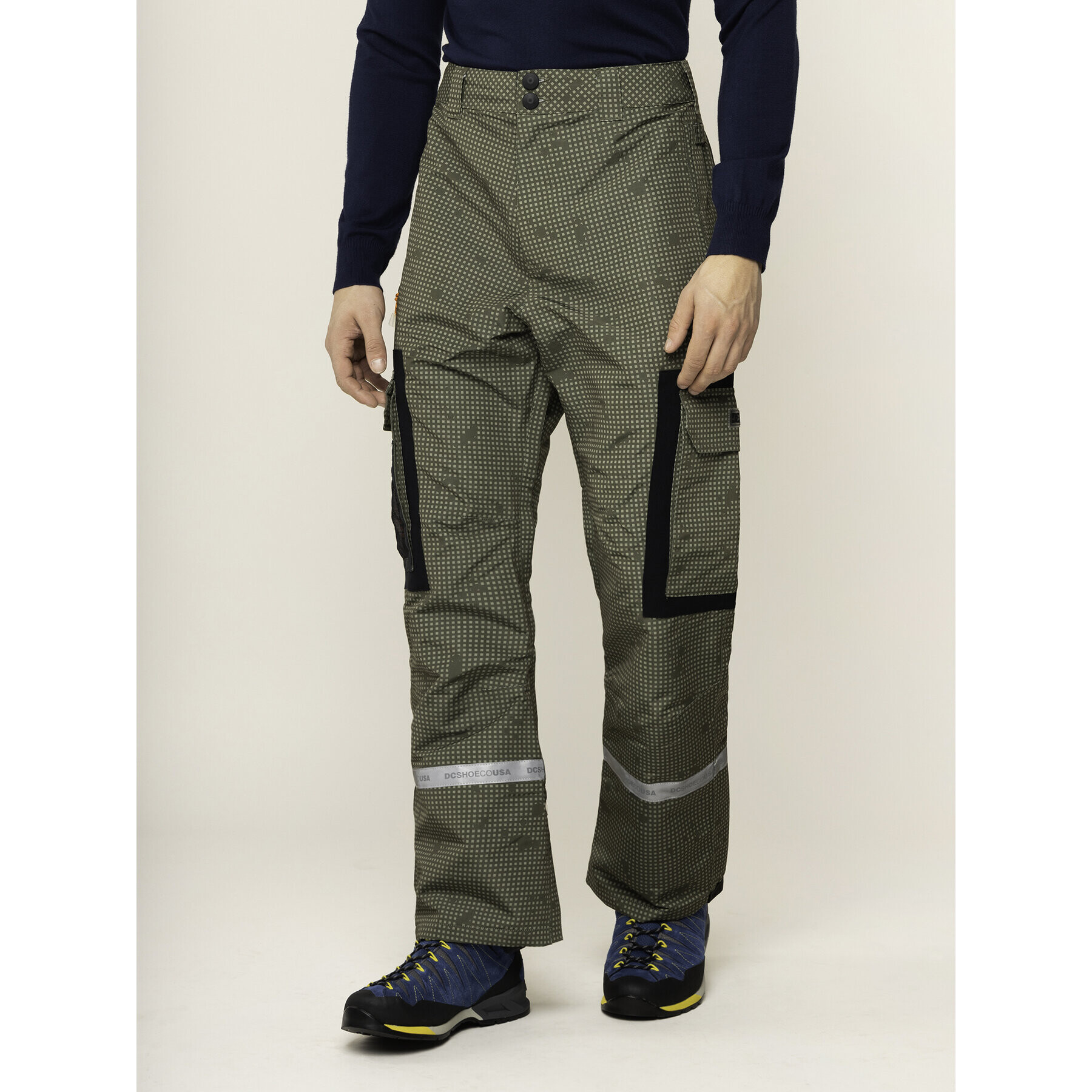 DC Pantaloni pentru snowboard EDYTP03043 Verde Regular Fit - Pled.ro