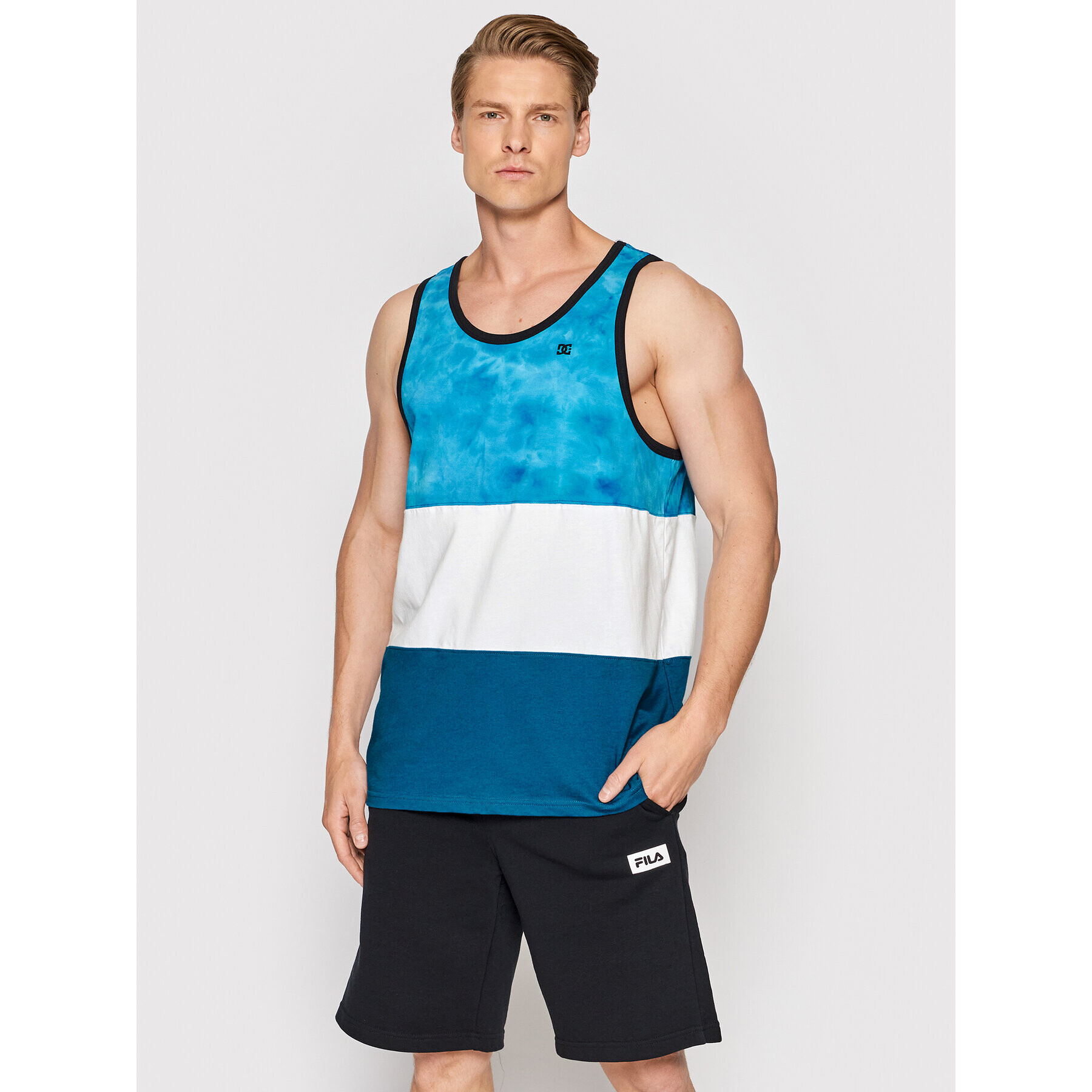 DC Tank top Deep End EDYKT03519 Albastru Relaxed Fit - Pled.ro