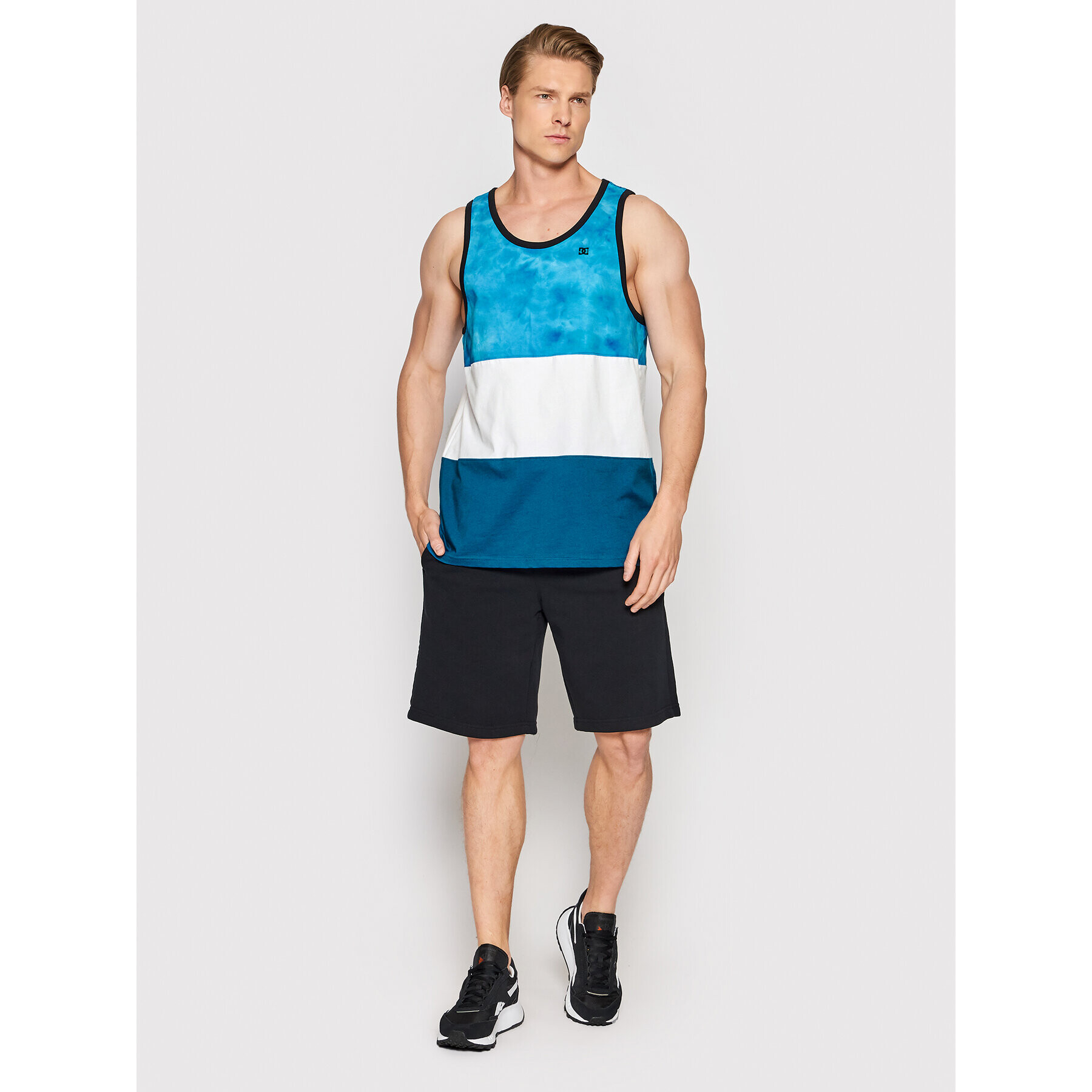 DC Tank top Deep End EDYKT03519 Albastru Relaxed Fit - Pled.ro