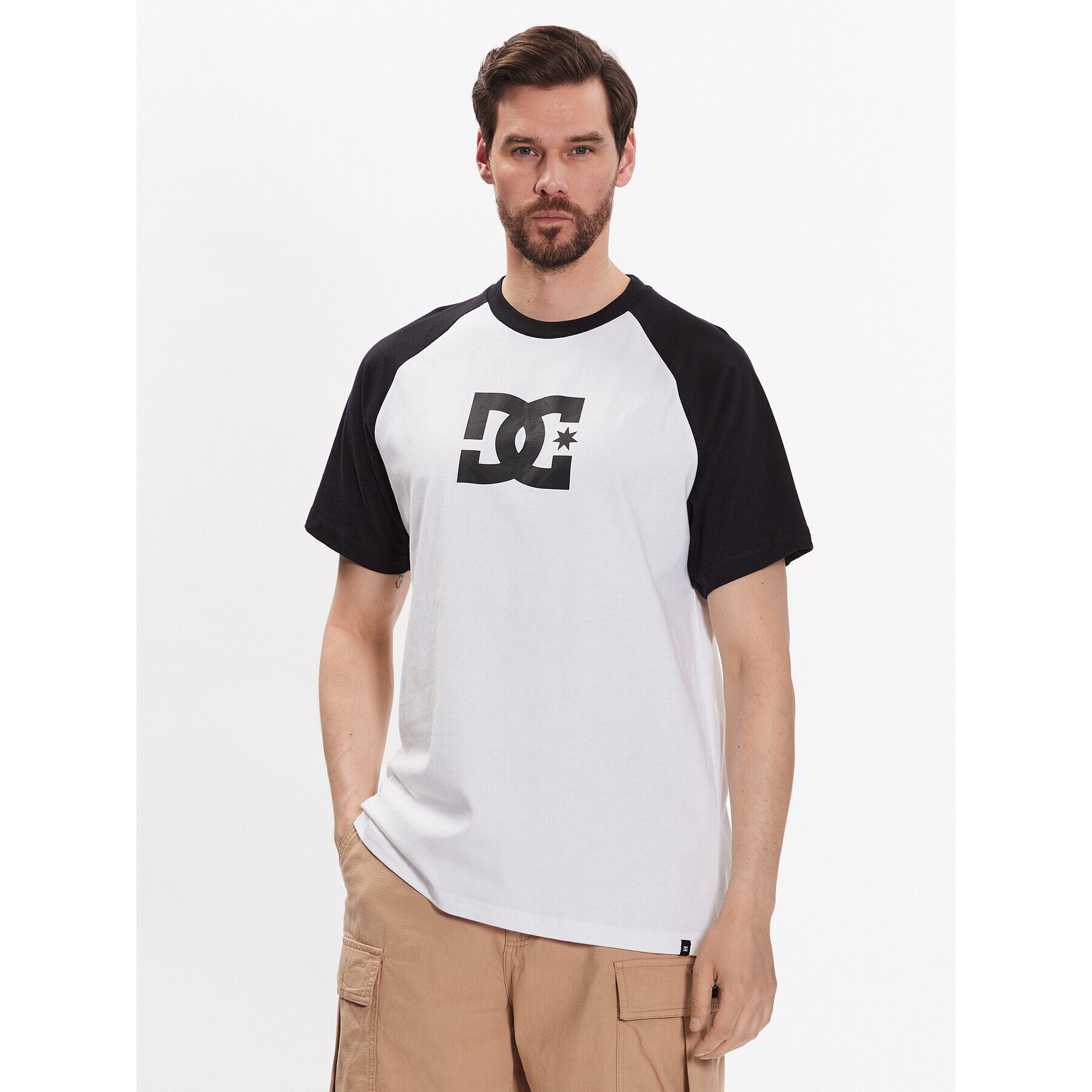 DC Tricou ADYZT04998 Alb Regular Fit - Pled.ro