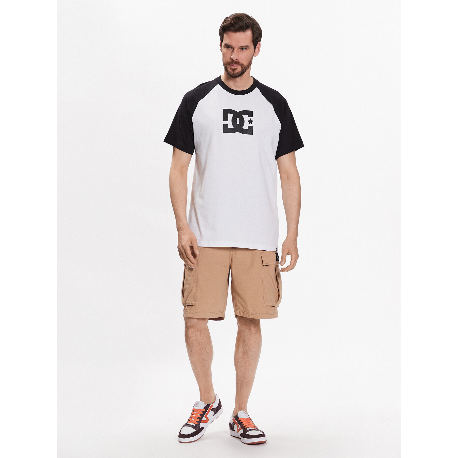 DC Tricou ADYZT04998 Alb Regular Fit - Pled.ro