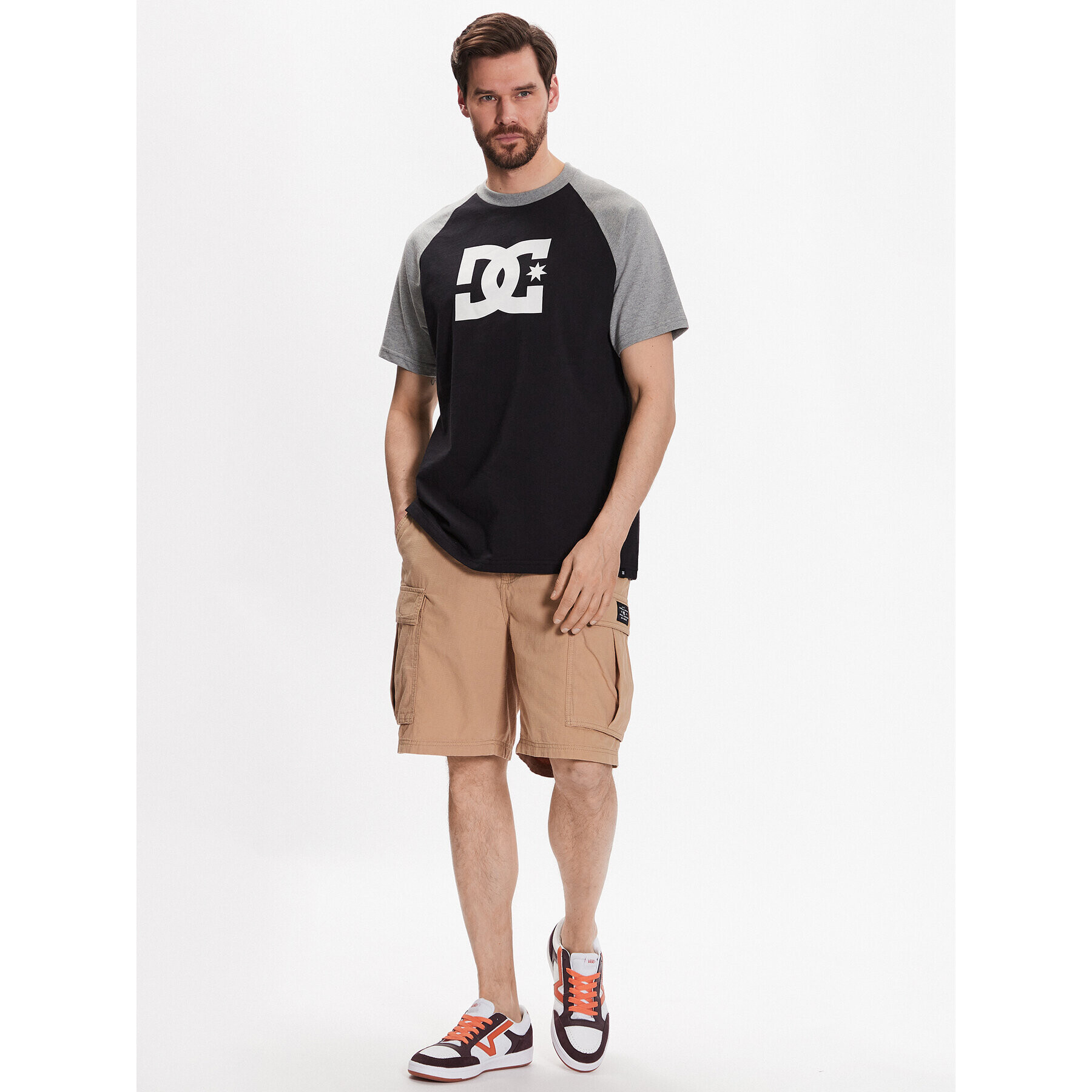 DC Tricou ADYZT04998 Negru Regular Fit - Pled.ro