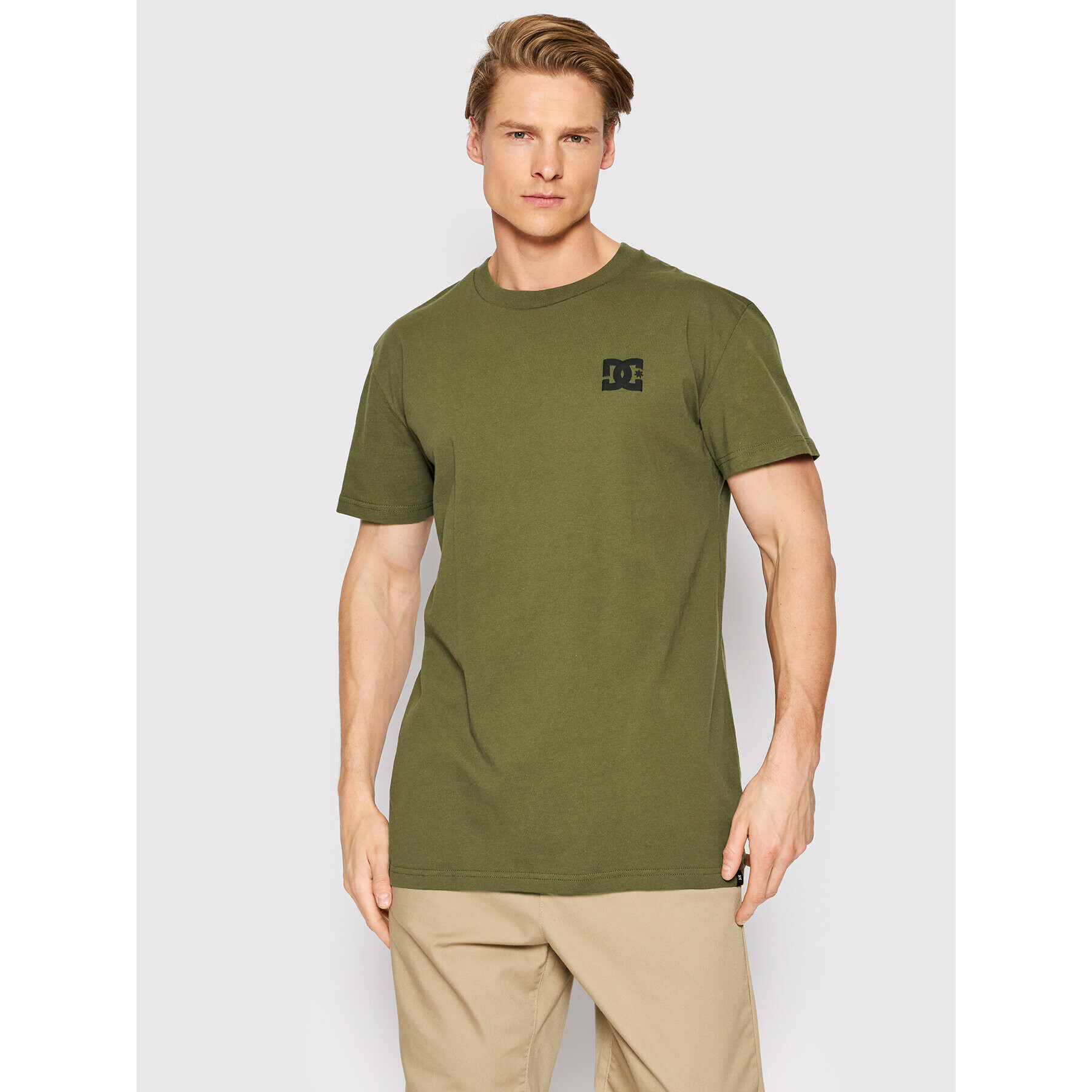 DC Tricou Big Problems ADYZT05095 Verde Slim Fit - Pled.ro