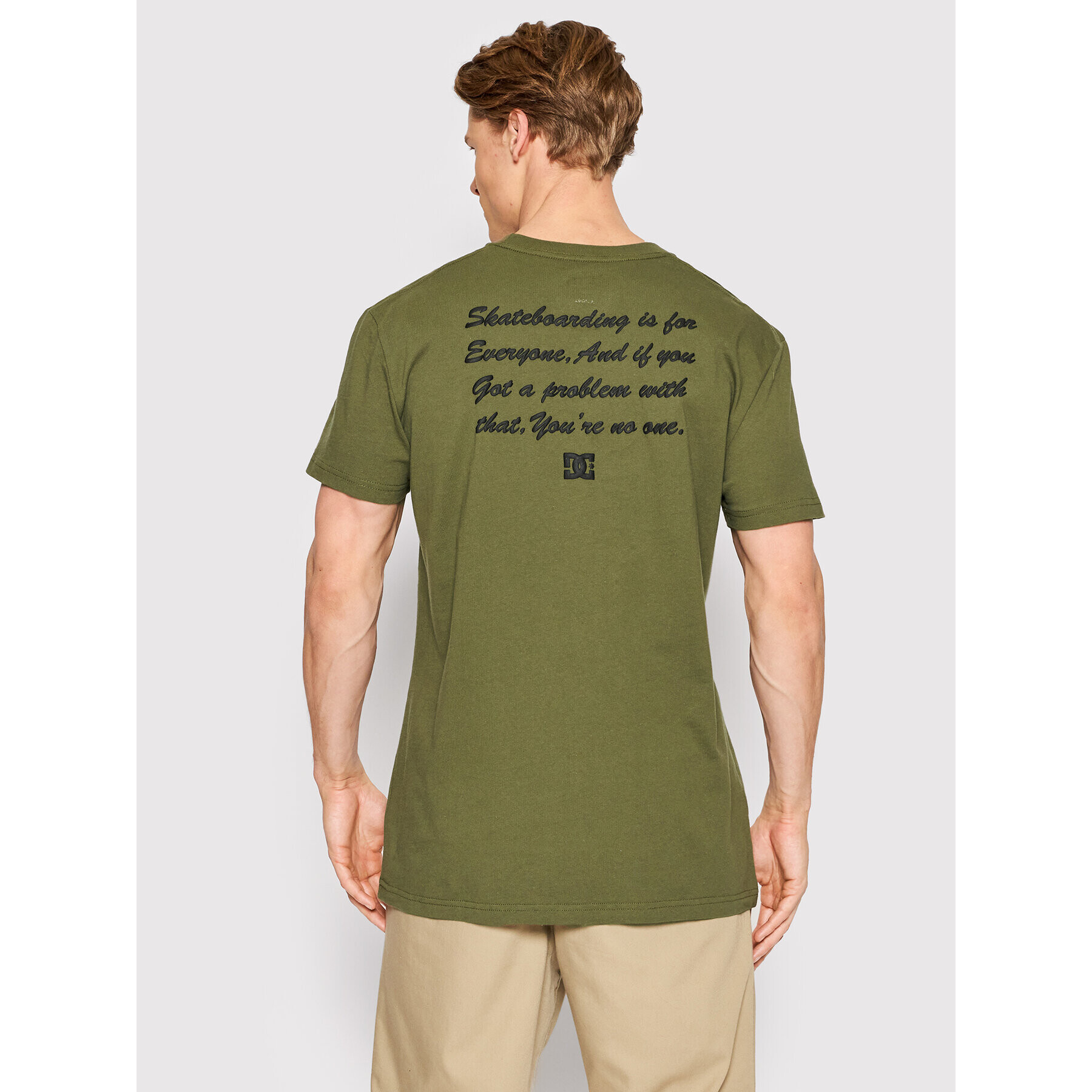 DC Tricou Big Problems ADYZT05095 Verde Slim Fit - Pled.ro