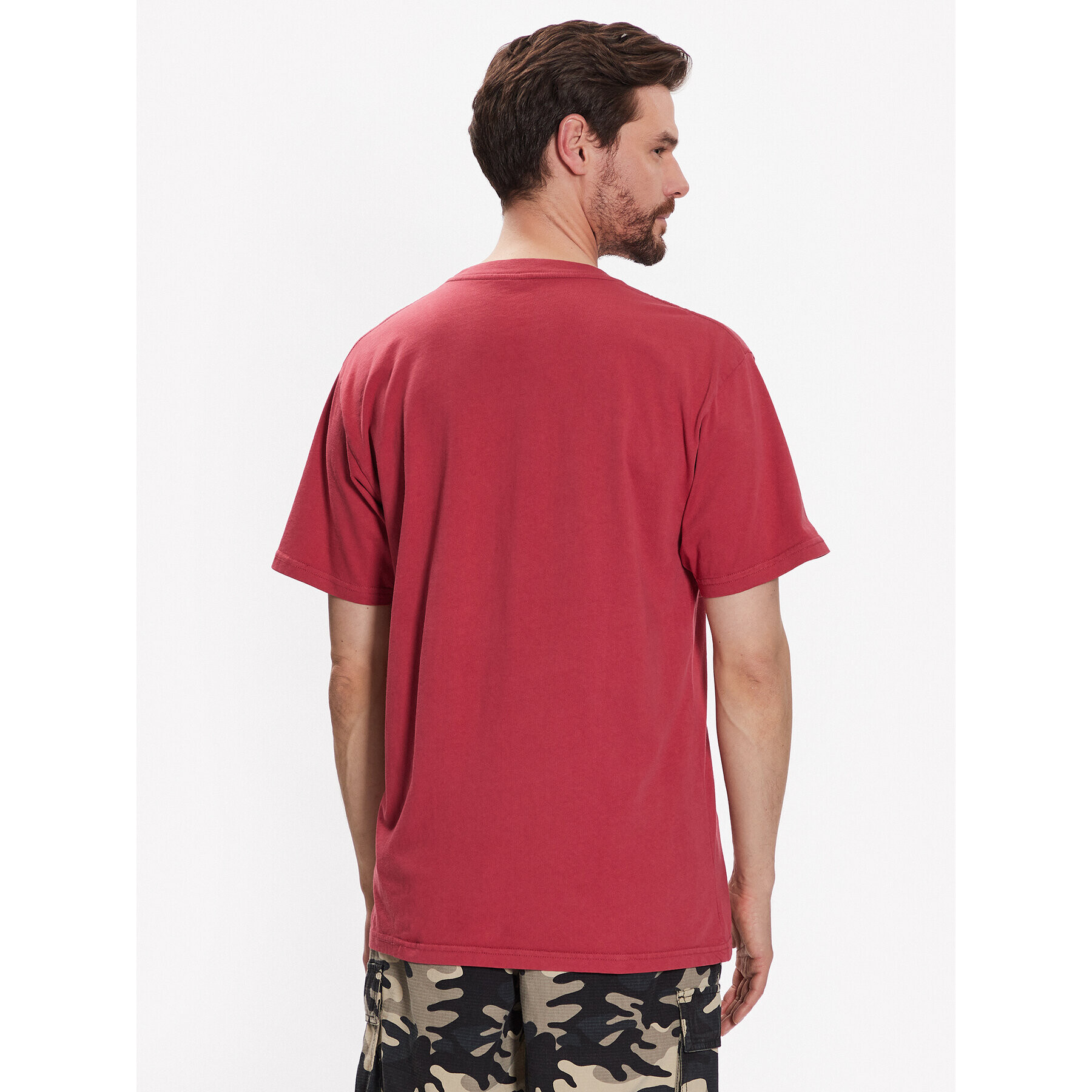 DC Tricou Pigment Dye ADYZT05223 Roșu Relaxed Fit - Pled.ro