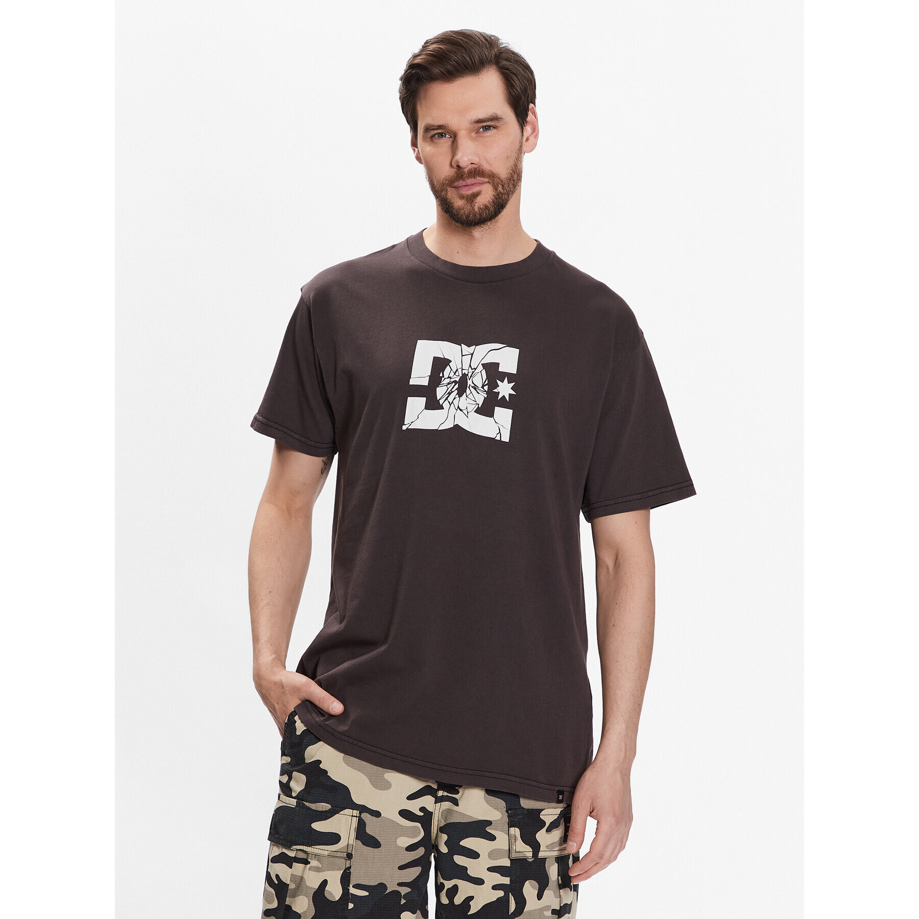 DC Tricou Shatter ADYZT05234 Maro Relaxed Fit - Pled.ro