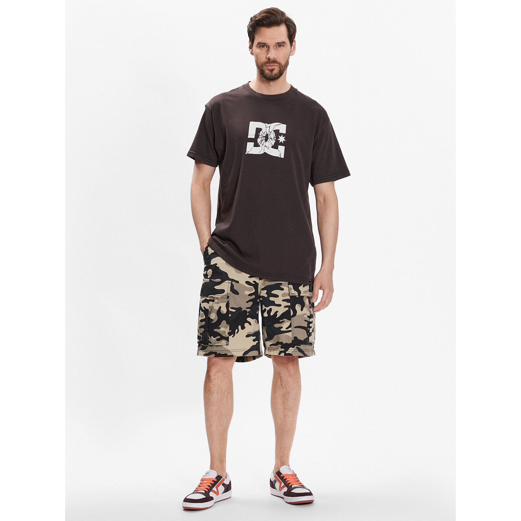 DC Tricou Shatter ADYZT05234 Maro Relaxed Fit - Pled.ro