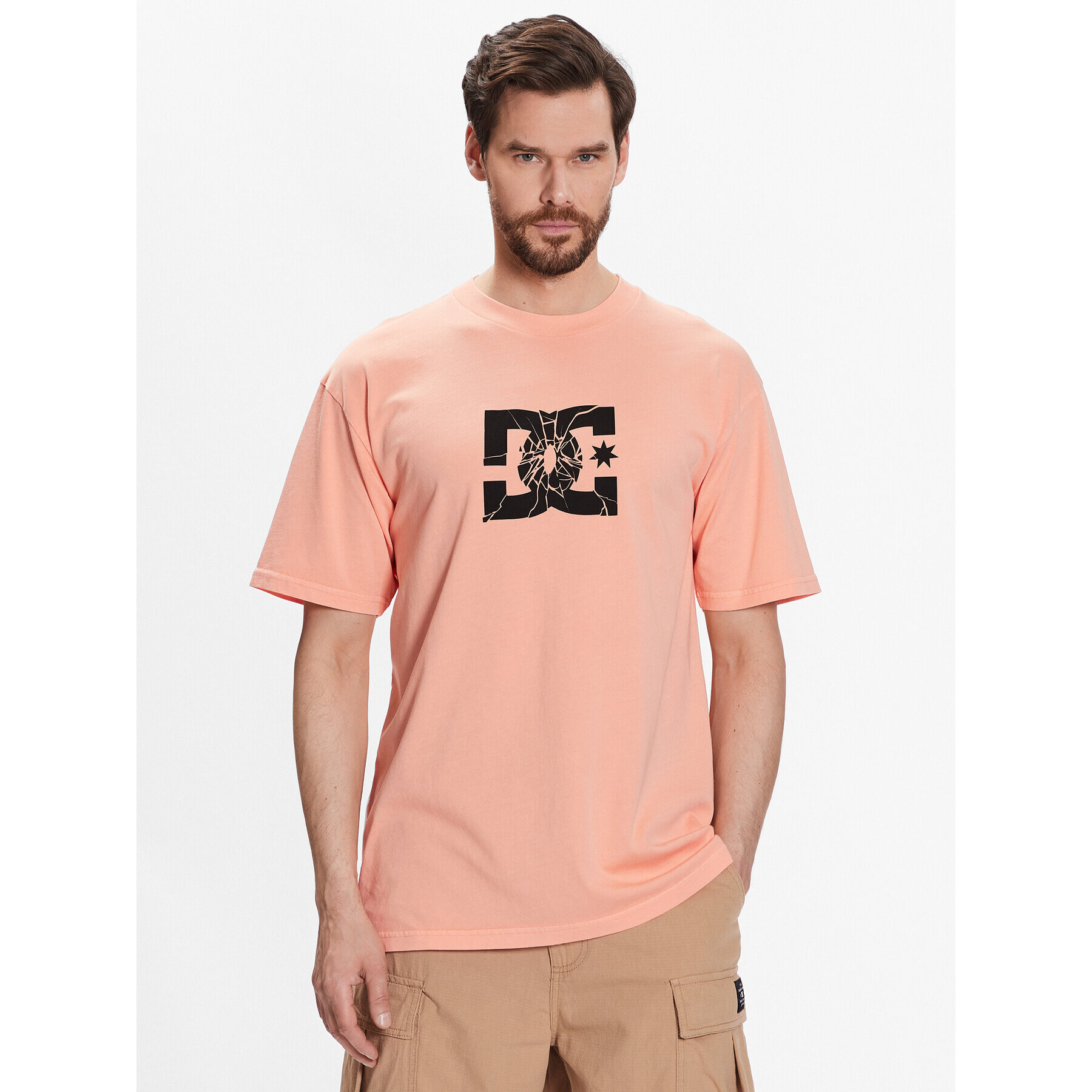 DC Tricou Shatter ADYZT05234 Portocaliu Regular Fit - Pled.ro