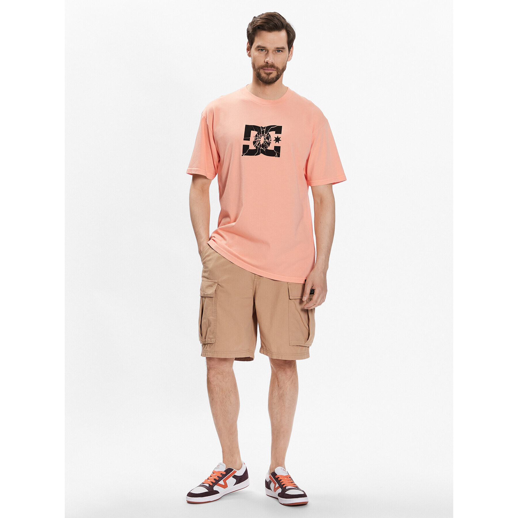 DC Tricou Shatter ADYZT05234 Portocaliu Regular Fit - Pled.ro