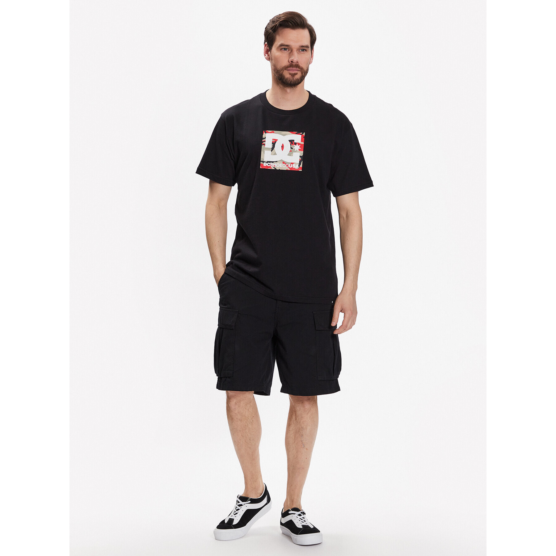 DC Tricou Square Star ADYZT04987 Negru Regular Fit - Pled.ro