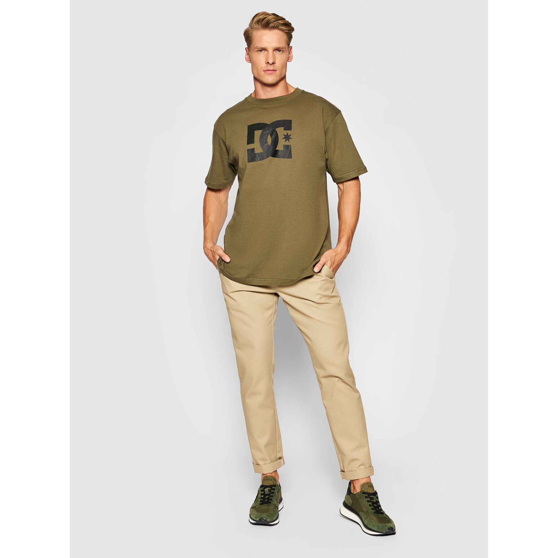 DC Tricou Star ADYZT04985 Verde Regular Fit - Pled.ro