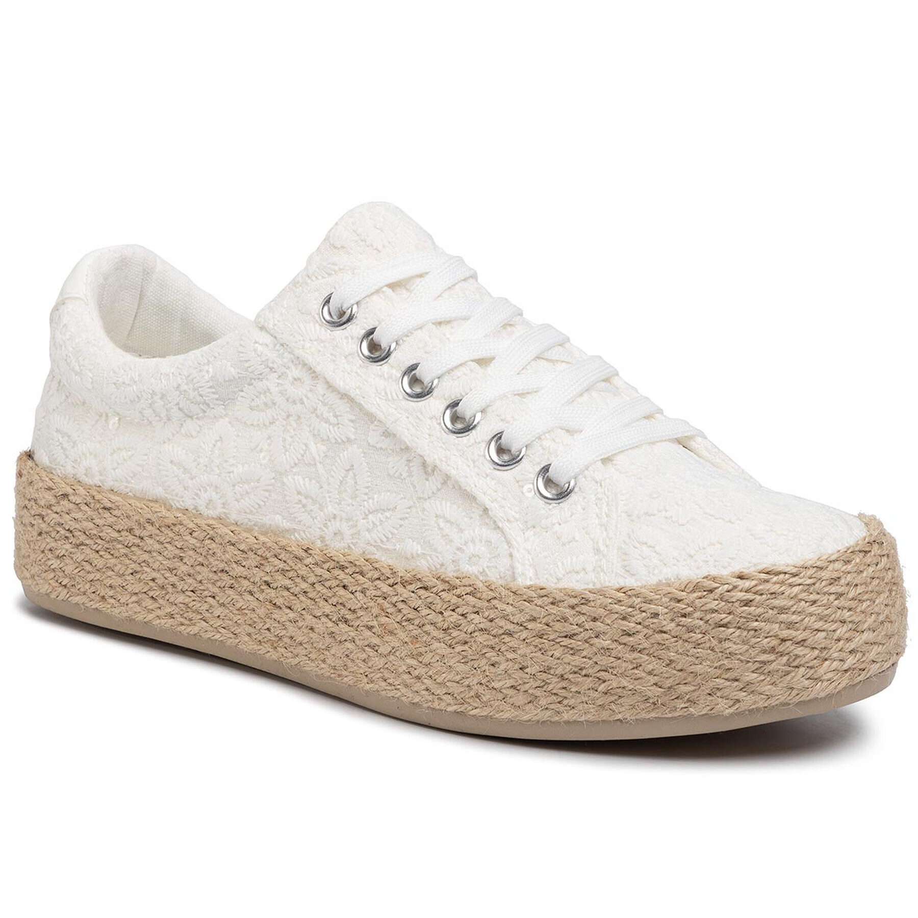 DeeZee Espadrile WS19130-2 Alb - Pled.ro