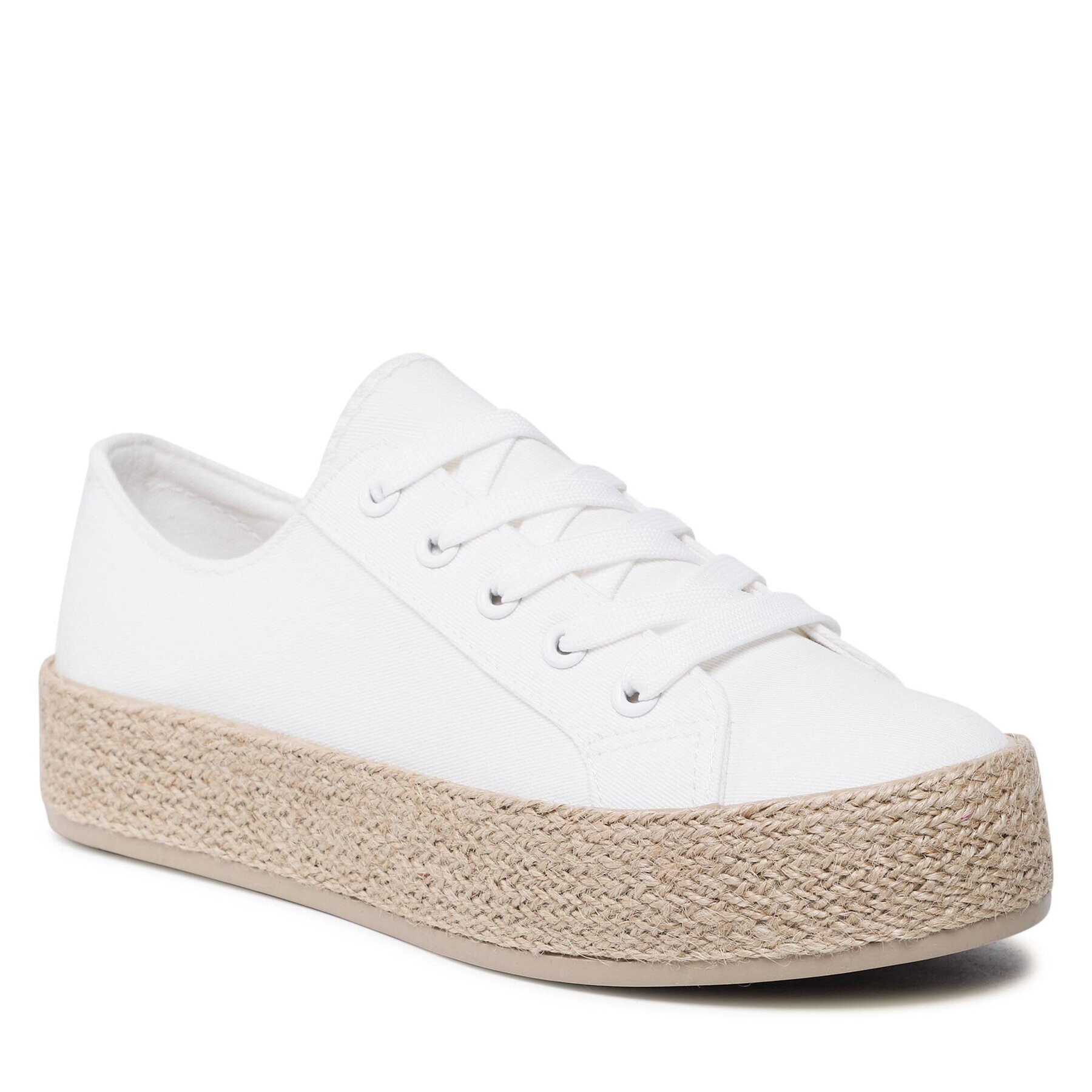 DeeZee Espadrile WS19130-3 Alb - Pled.ro