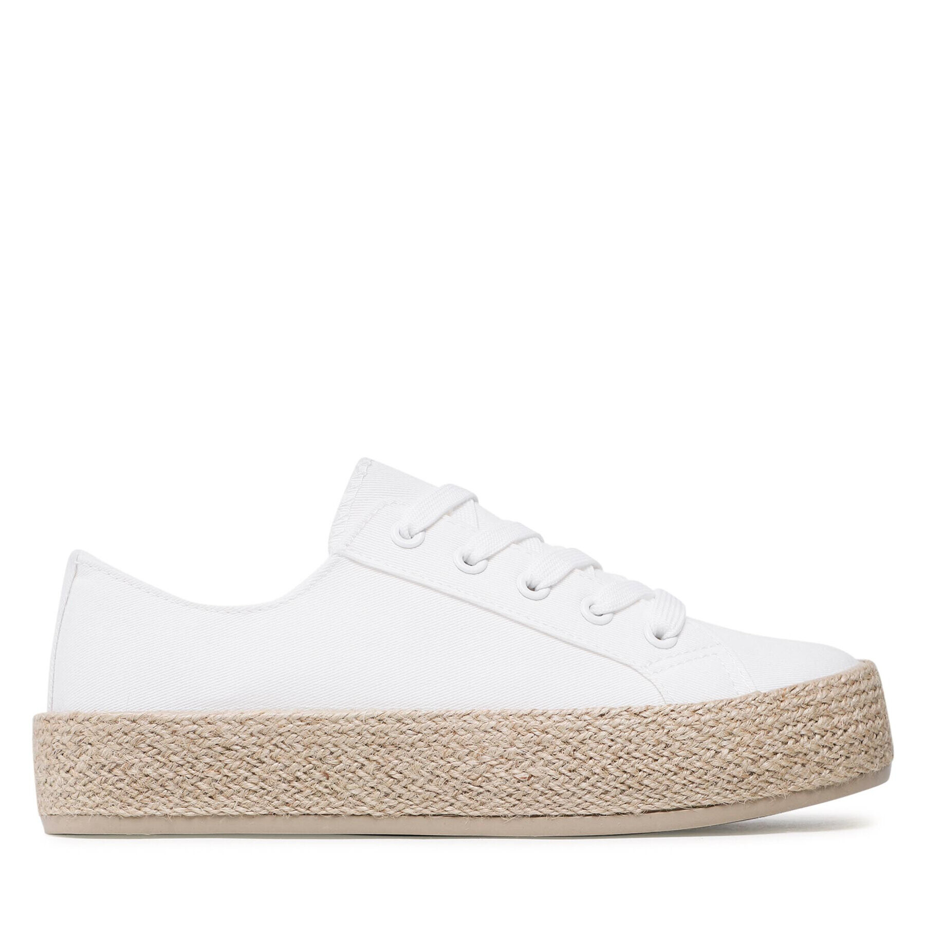 DeeZee Espadrile WS19130-3 Alb - Pled.ro