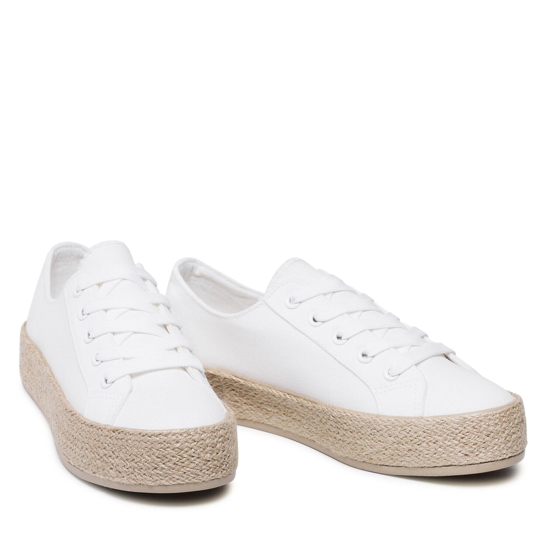 DeeZee Espadrile WS19130-3 Alb - Pled.ro