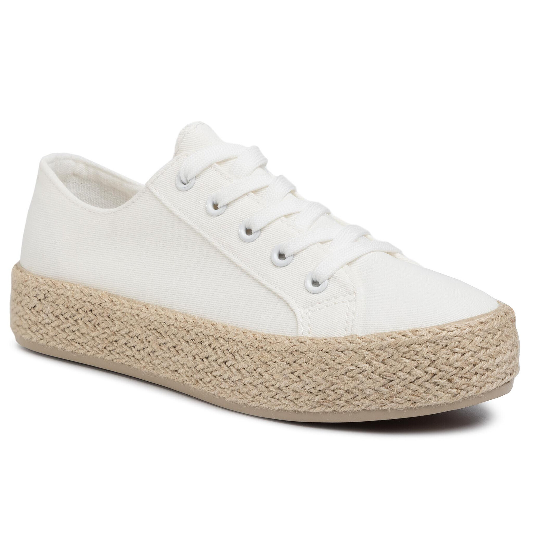 DeeZee Espadrile WS19130-3 Alb - Pled.ro