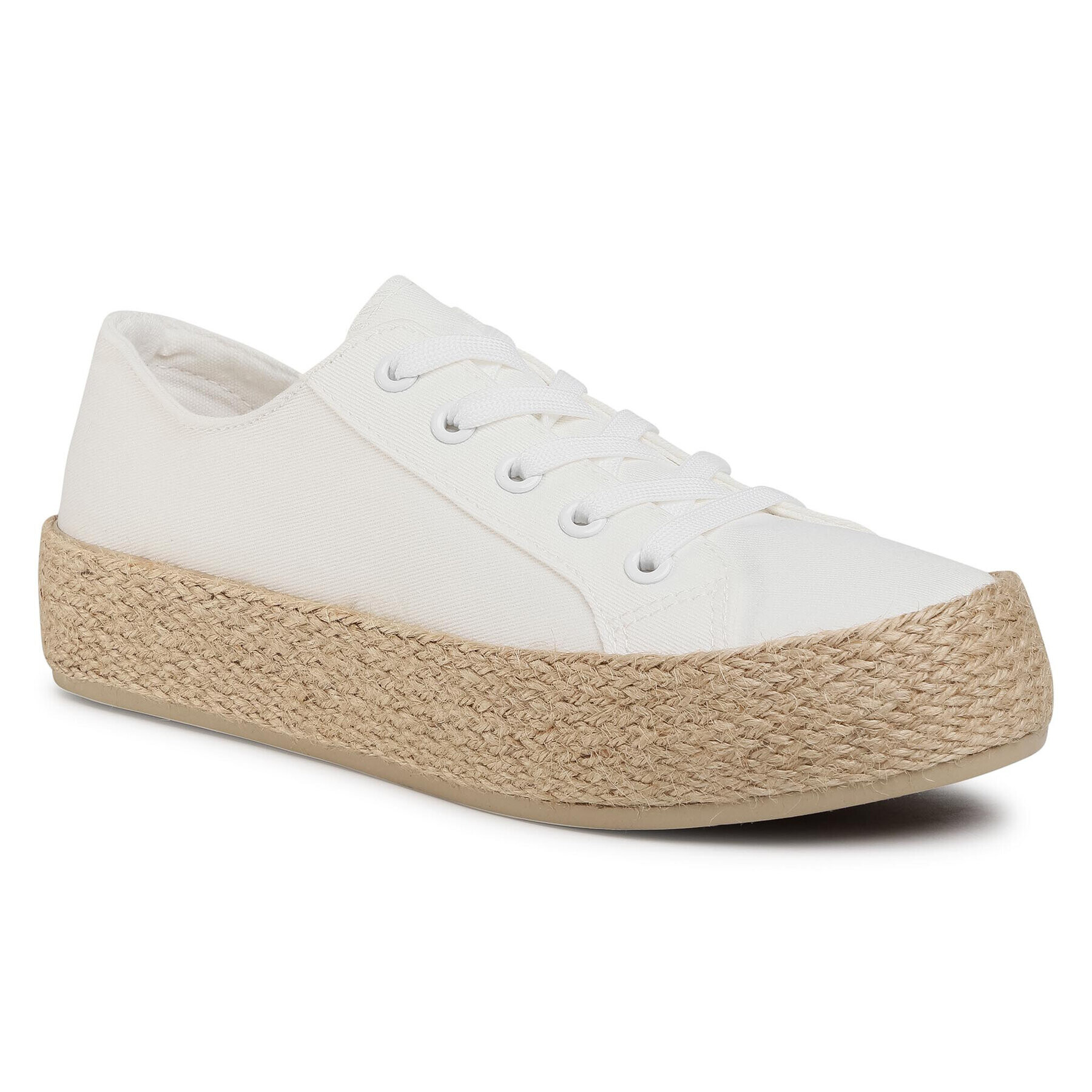 DeeZee Espadrile WS19130-3 Alb - Pled.ro