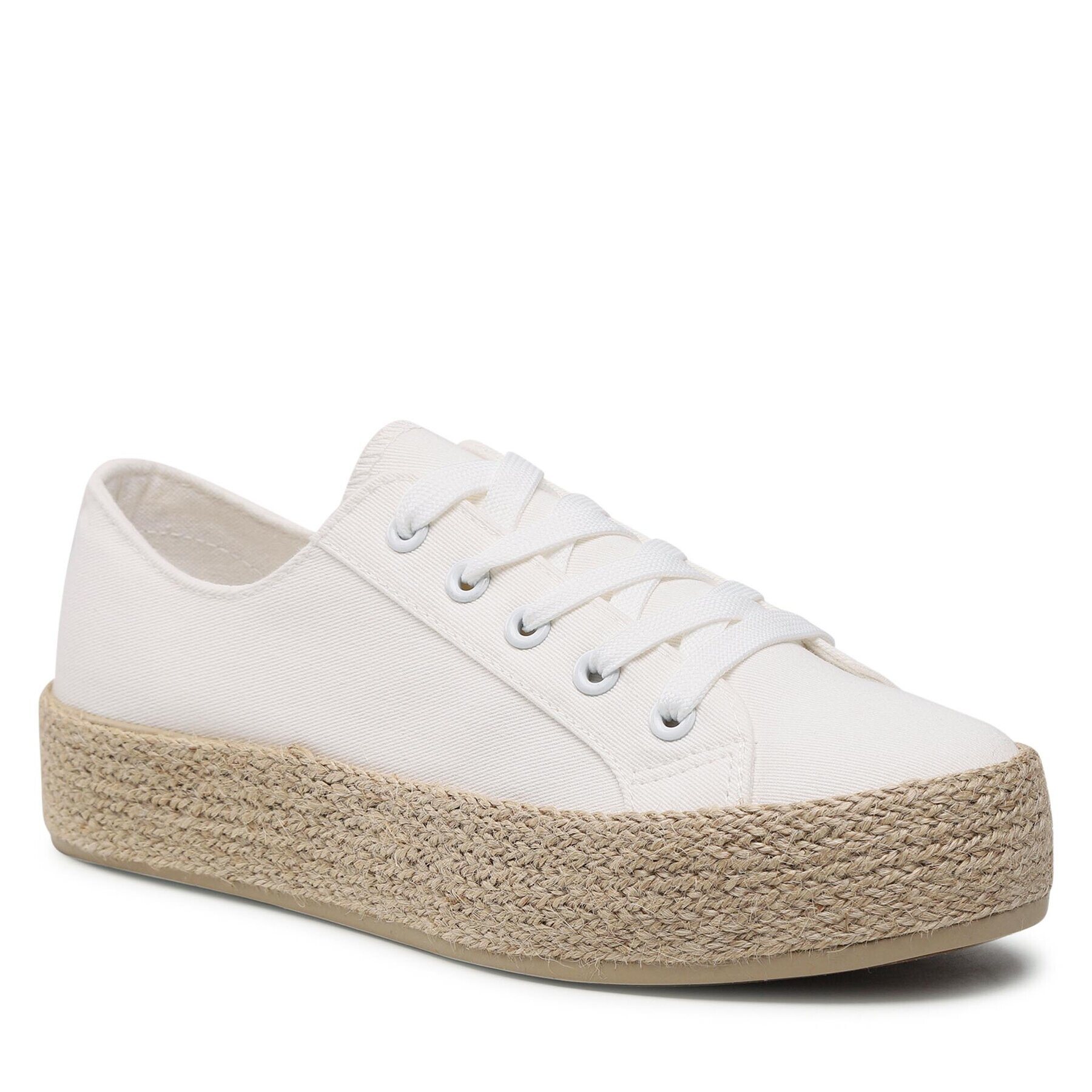 DeeZee Espadrile WS19130-3 Alb - Pled.ro