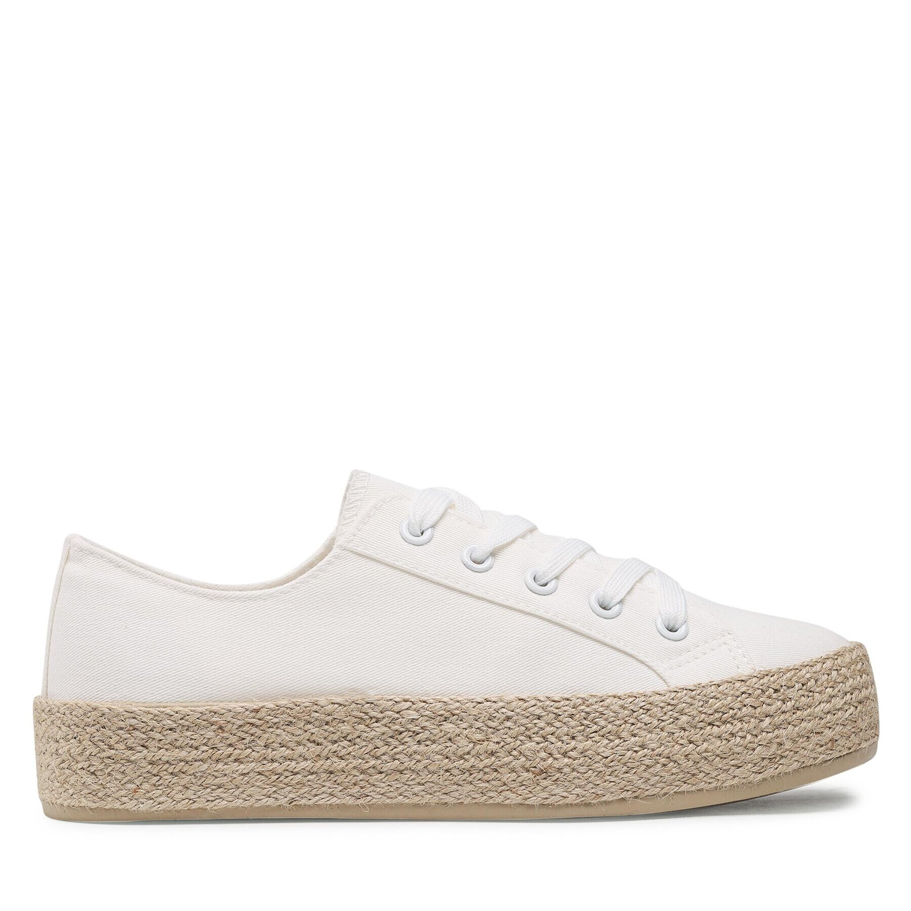 DeeZee Espadrile WS19130-3 Alb - Pled.ro