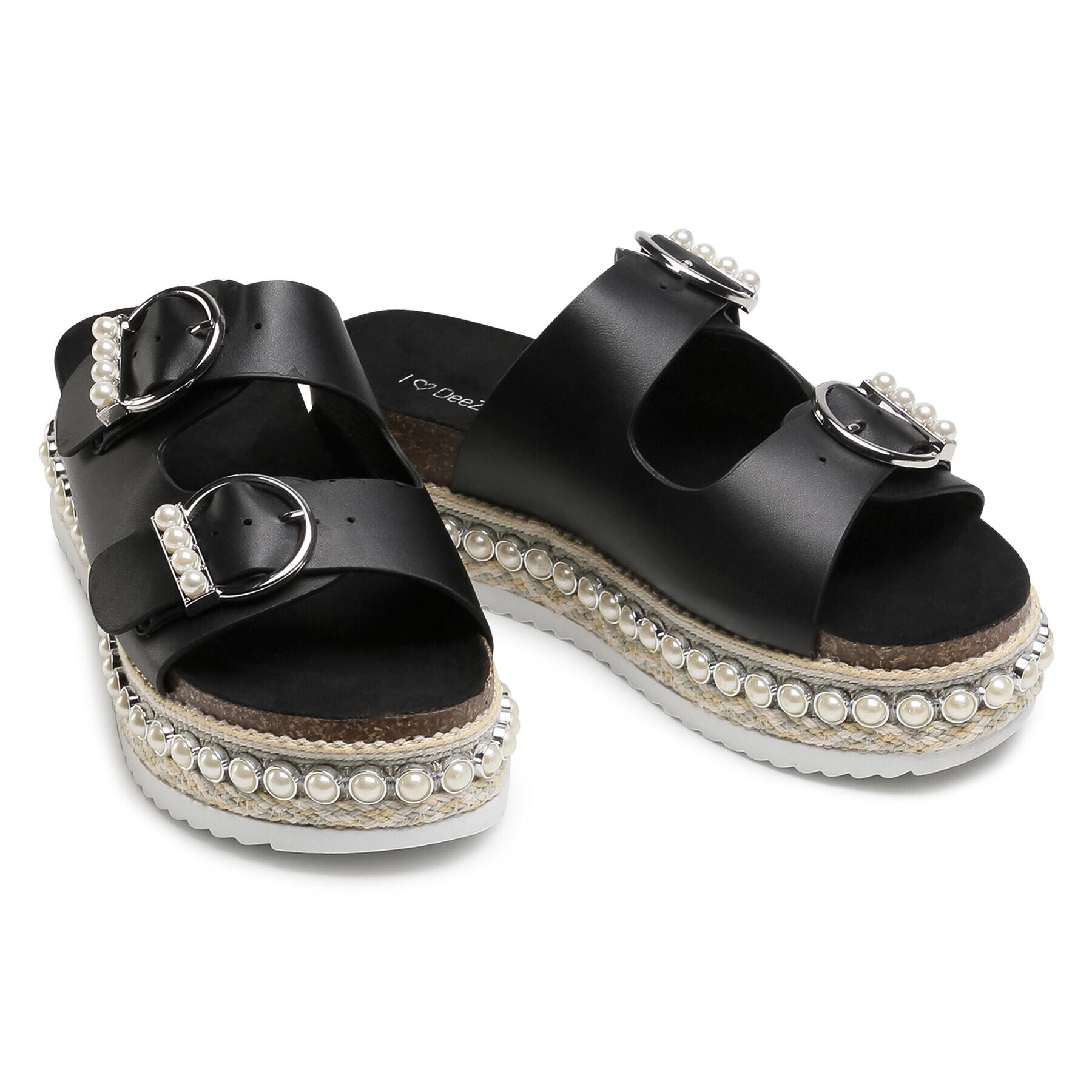 DeeZee Espadrile WS210407-01 Negru - Pled.ro