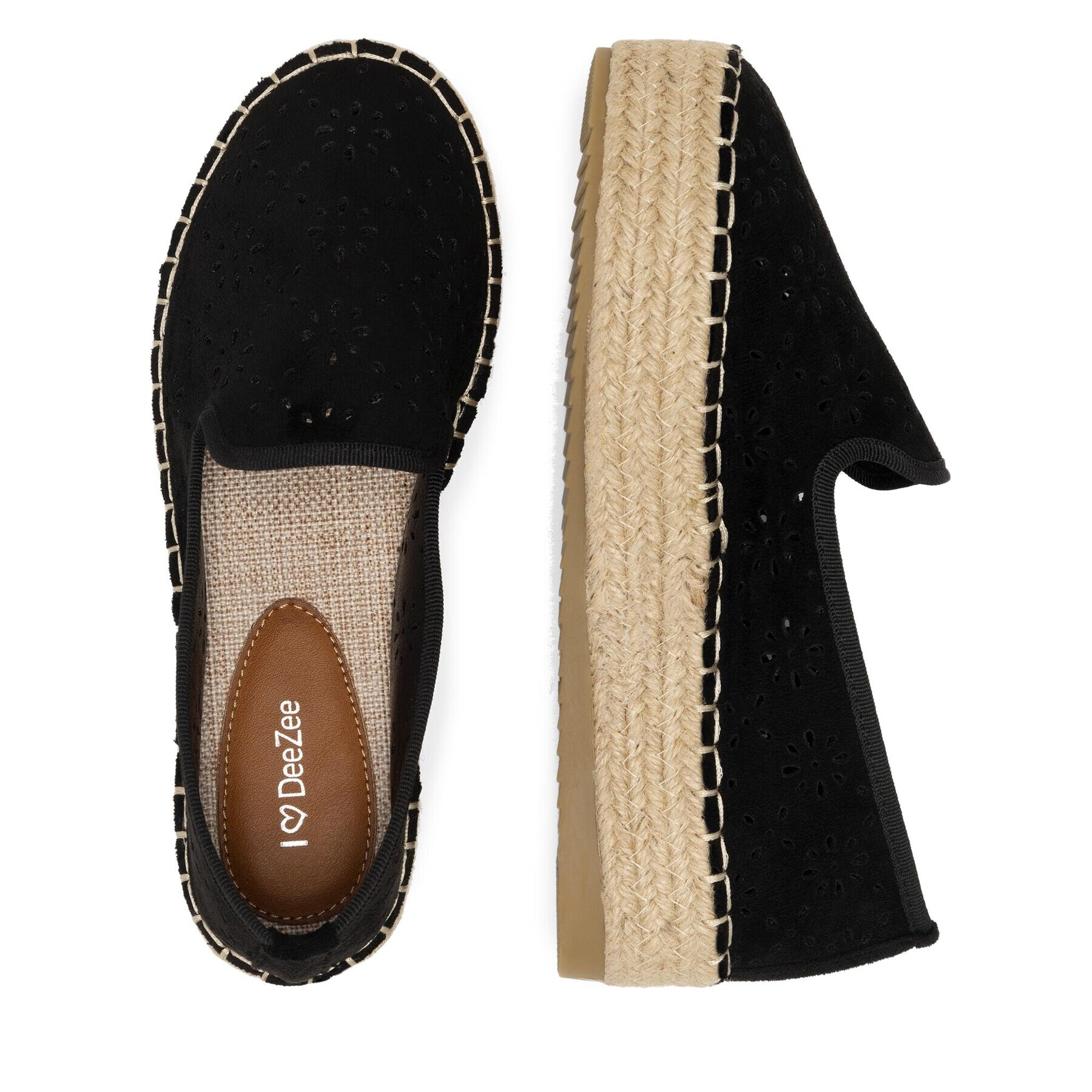 DeeZee Espadrile WSS20459-01 Negru - Pled.ro