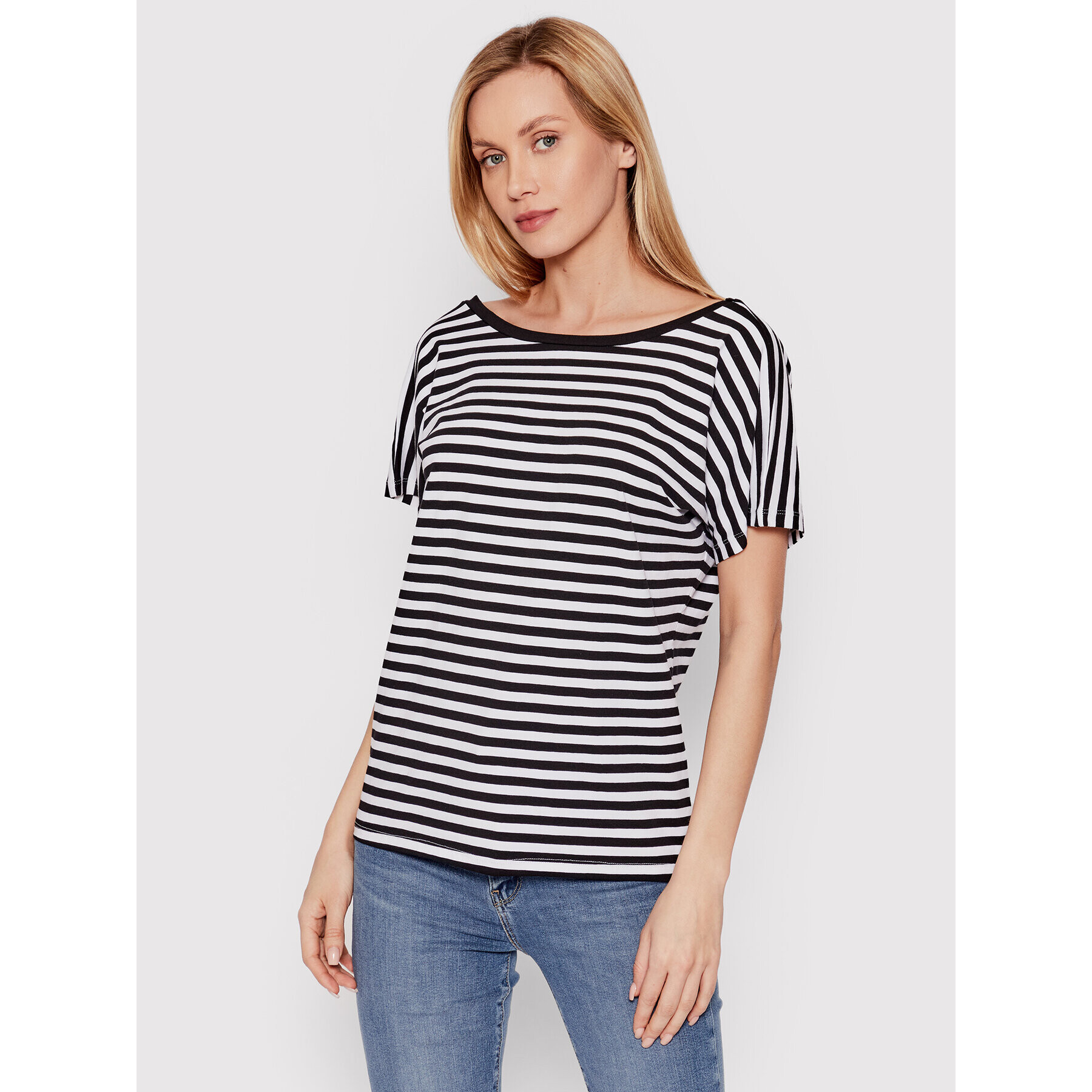 DeeZee Tricou Moody Stripes DK-001 Negru Regular Fit - Pled.ro