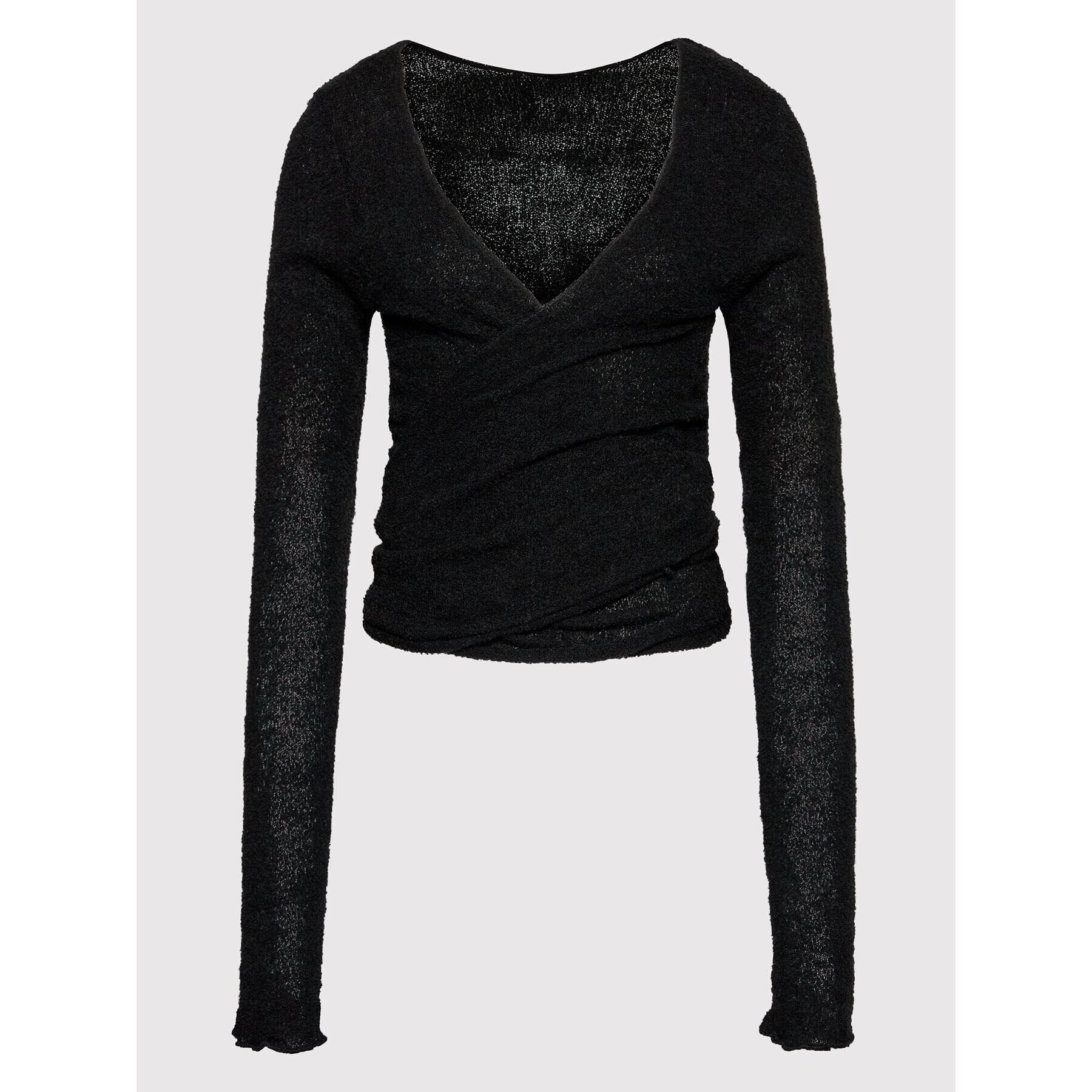 Deha Cardigan Crossover A00180 Negru Regular Fit - Pled.ro