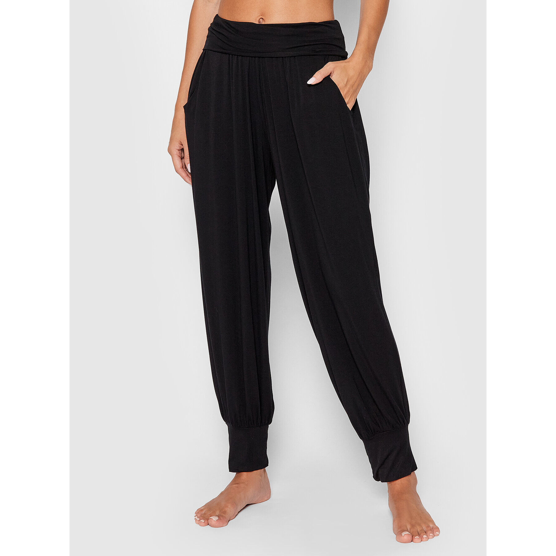 Deha Pantaloni trening B34558 Negru Loose Fit - Pled.ro