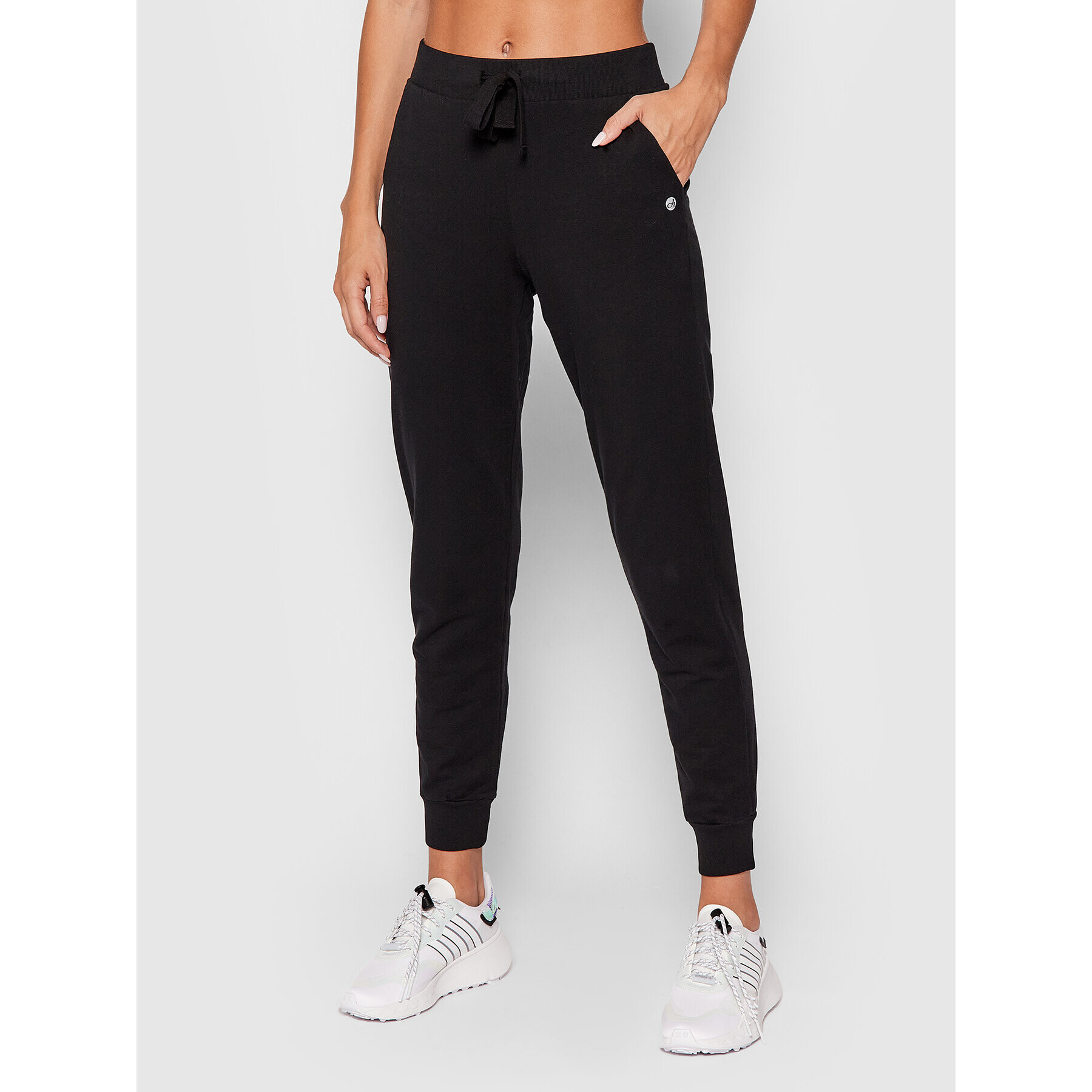 Deha Pantaloni trening B34738 Negru Regular Fit - Pled.ro