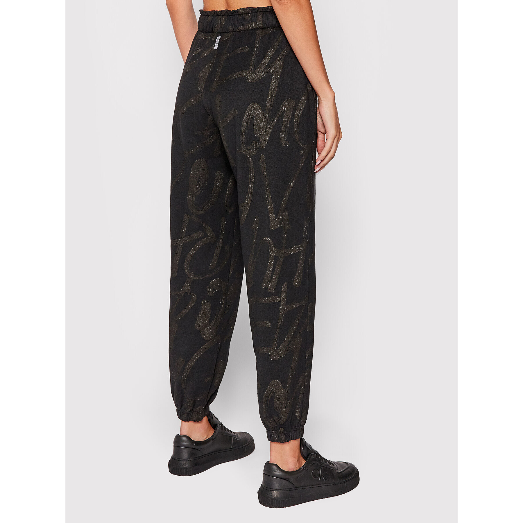 Deha Pantaloni trening B54075 Negru Relaxed Fit - Pled.ro