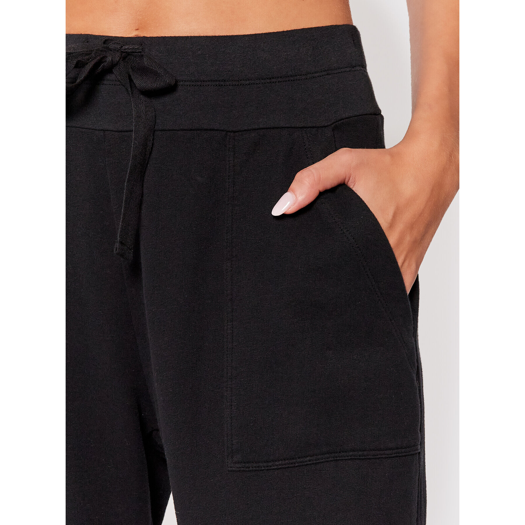 Deha Pantaloni trening D53086 Negru Regular Fit - Pled.ro