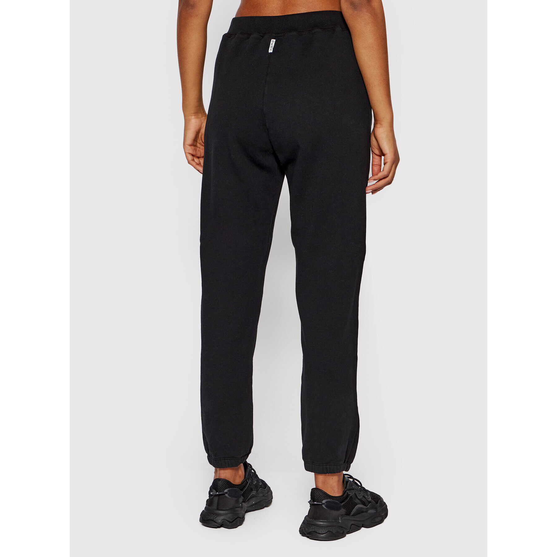 Deha Pantaloni trening D63007 Negru Relaxed Fit - Pled.ro