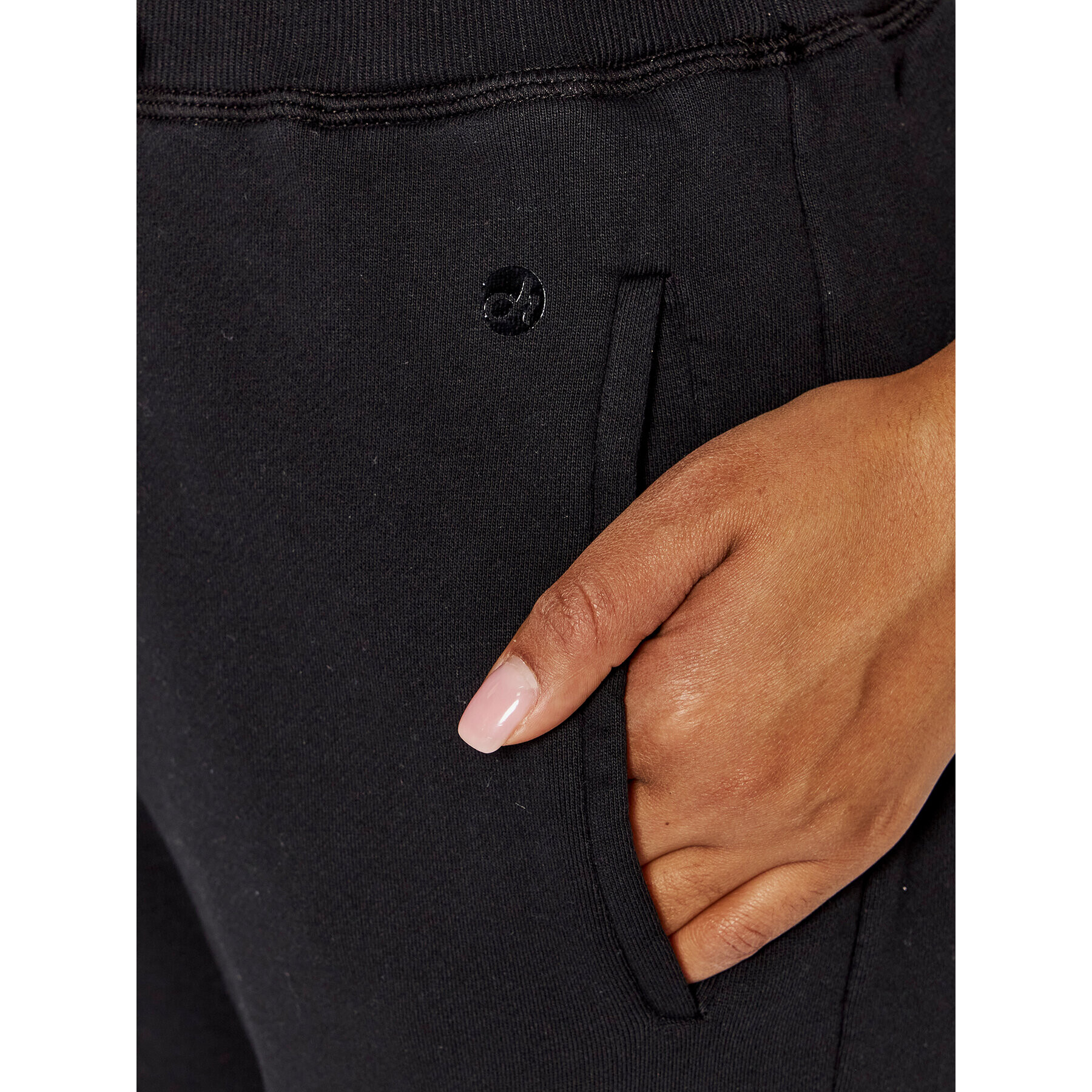 Deha Pantaloni trening D63007 Negru Relaxed Fit - Pled.ro