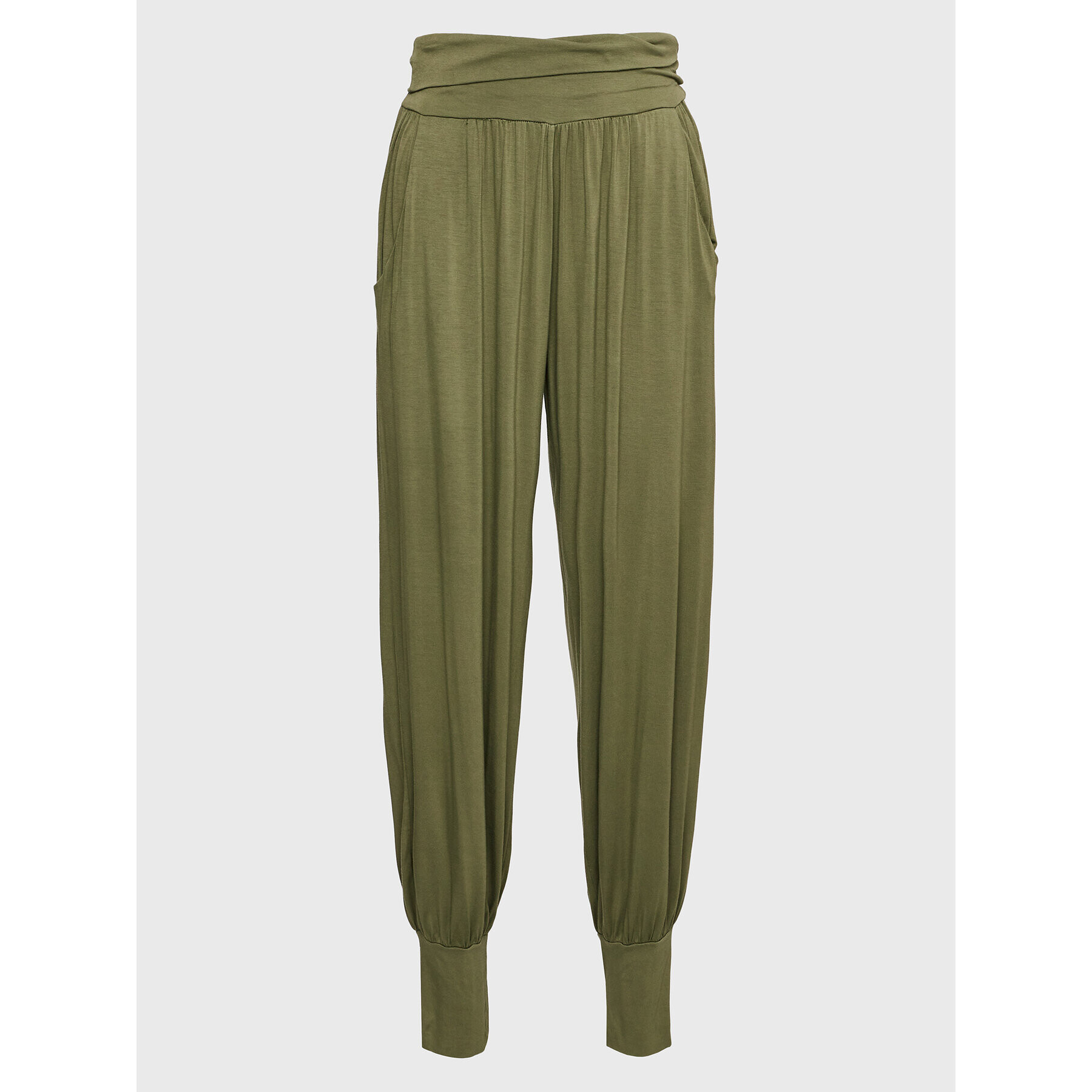 Deha Pantaloni trening Harem A00215 Verde Loose Fit - Pled.ro