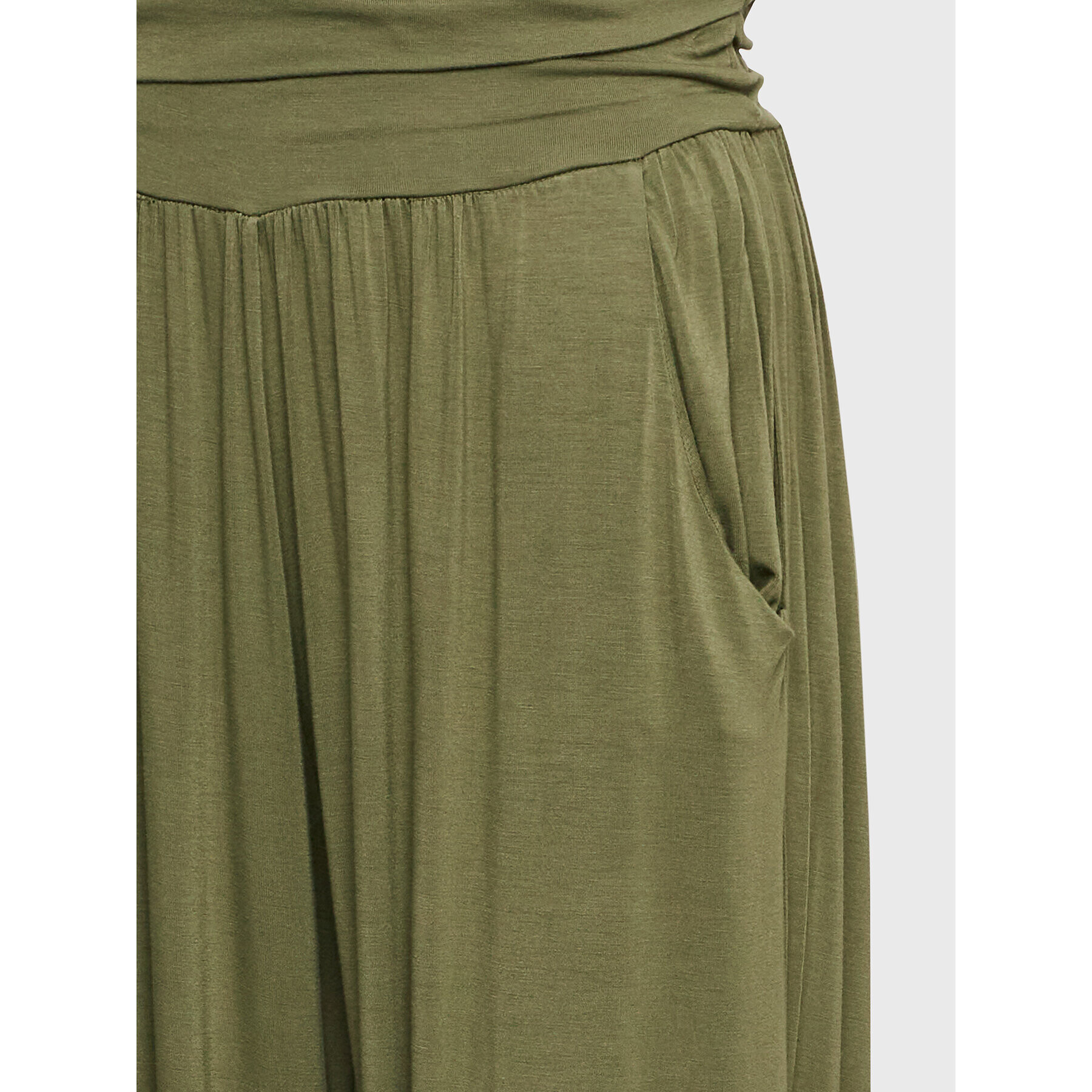 Deha Pantaloni trening Harem A00215 Verde Loose Fit - Pled.ro