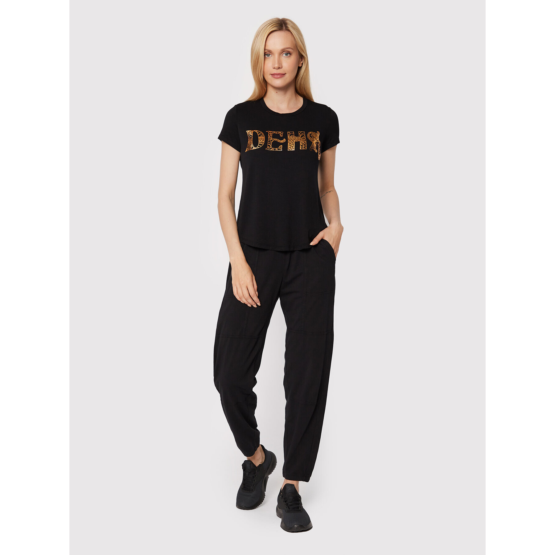 Deha Tricou B74492 Negru Regular Fit - Pled.ro