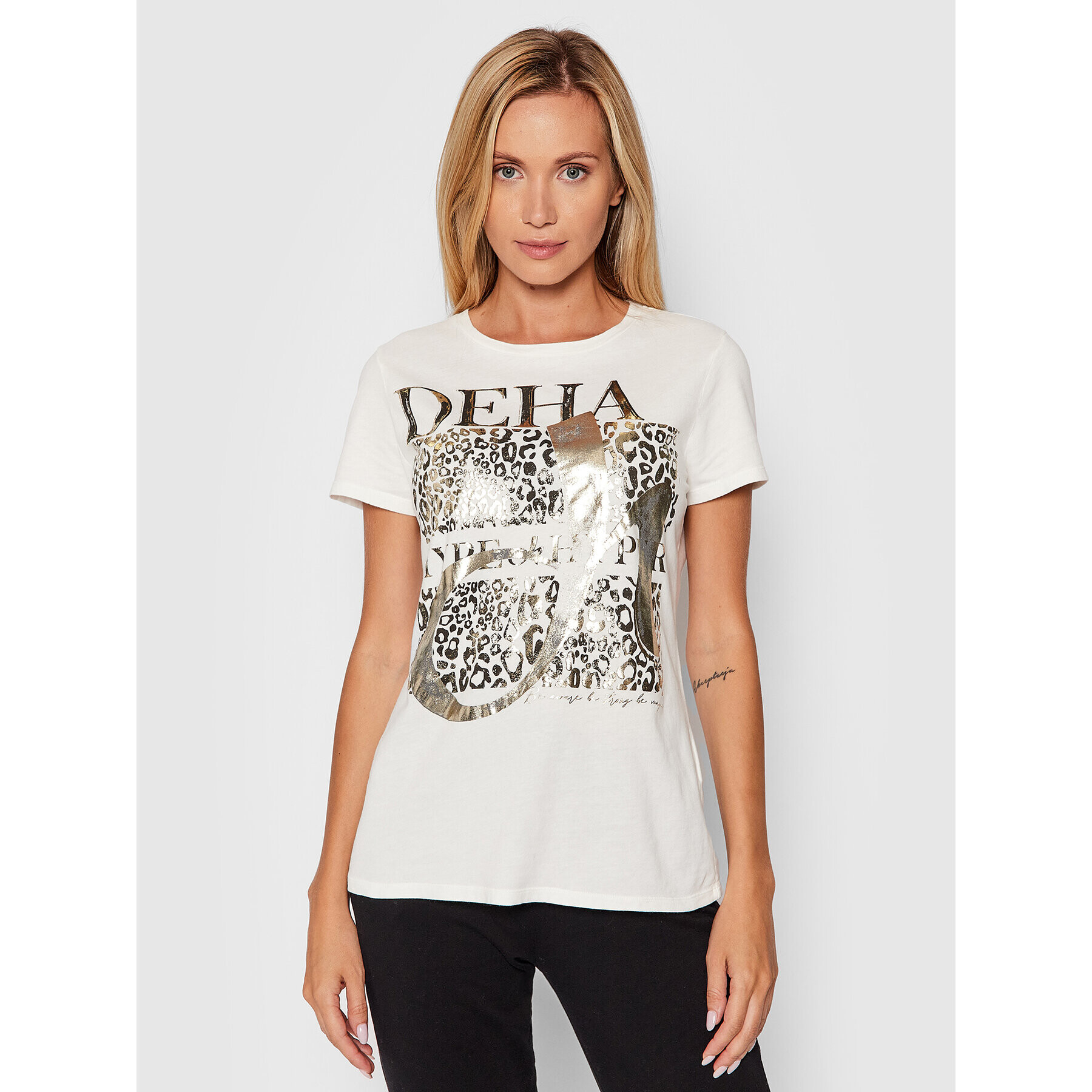 Deha Tricou D53078 Alb Regular Fit - Pled.ro