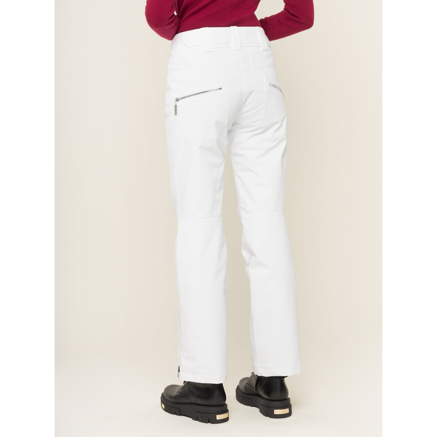 Descente Pantaloni de schi Selene DWWOGD23 Alb Slim Fit - Pled.ro